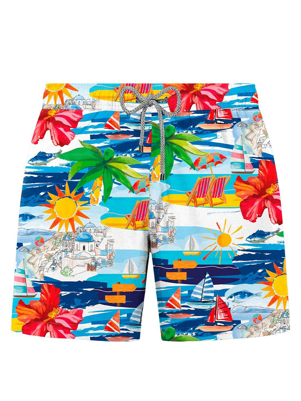 John Frank All Over Printed Swimshorts - Mykonos