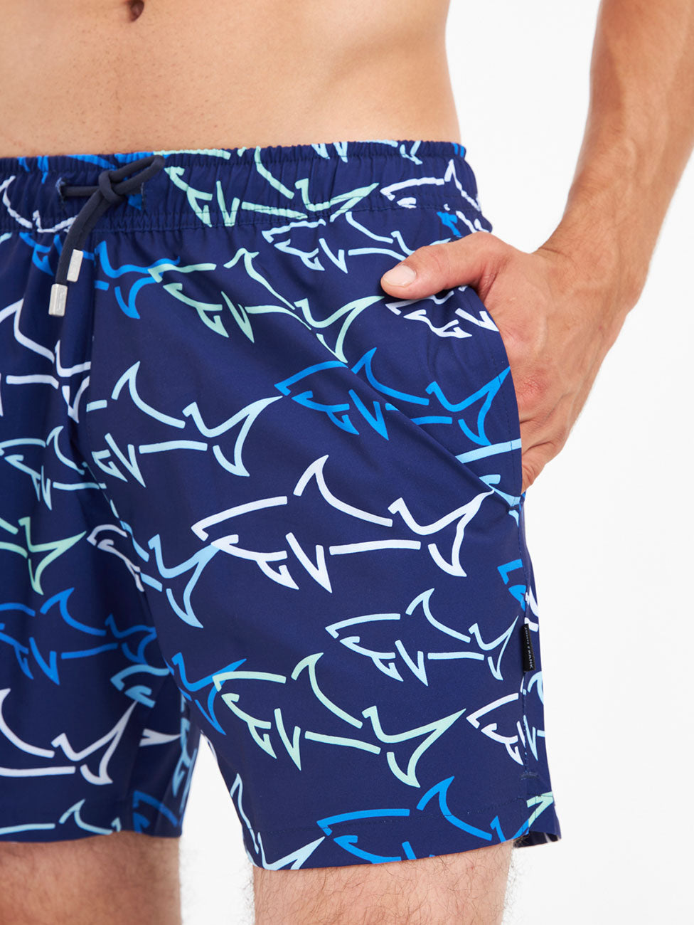 John Frank Gts All Over Printed Great Shark Swim Shorts