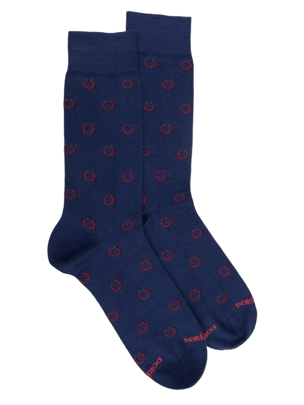 Doré Doré Men's Cotton Horseshoe Patterned Socks