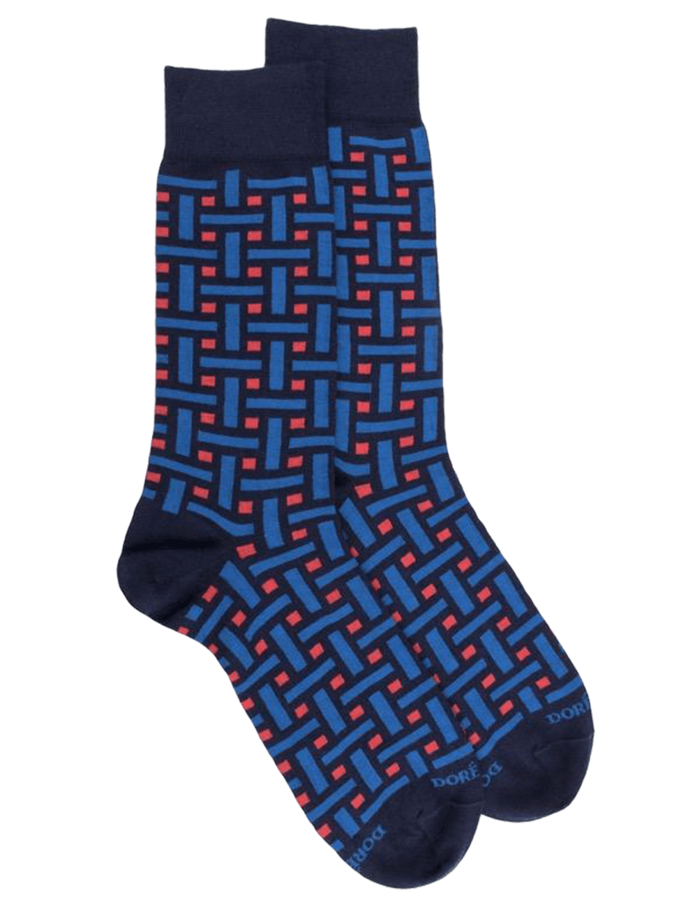 Doré Doré Men's Geometric Patterned Cotton Socks