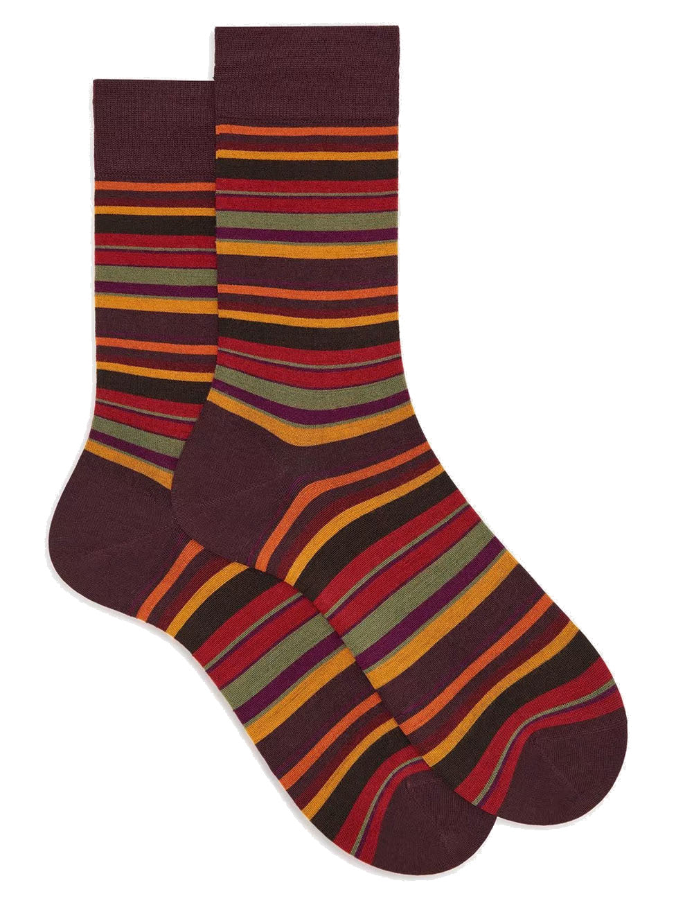 Doré Doré Men's Fine-Striped Wool Socks