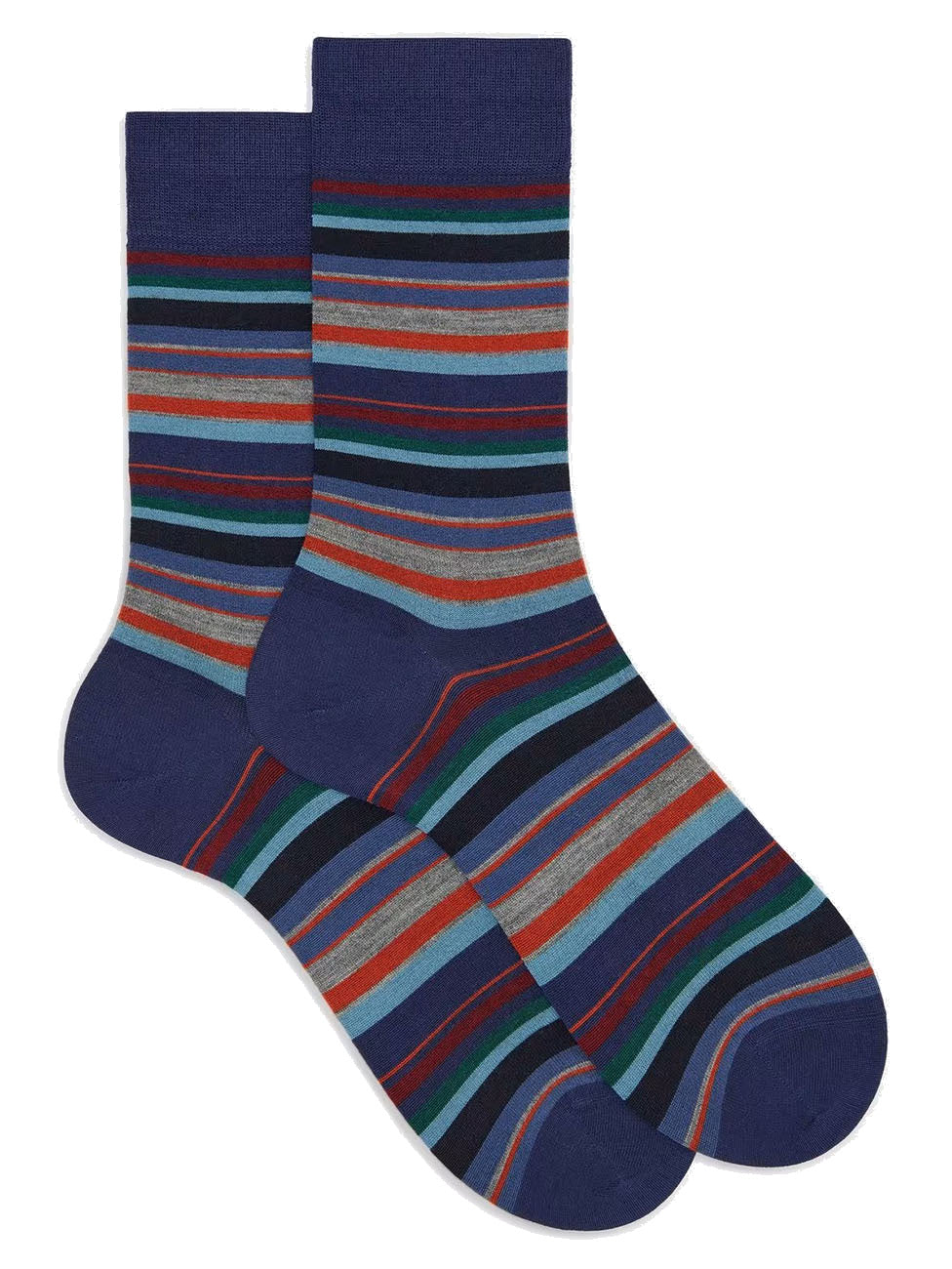 Doré Doré Men's Fine-Striped Wool Socks