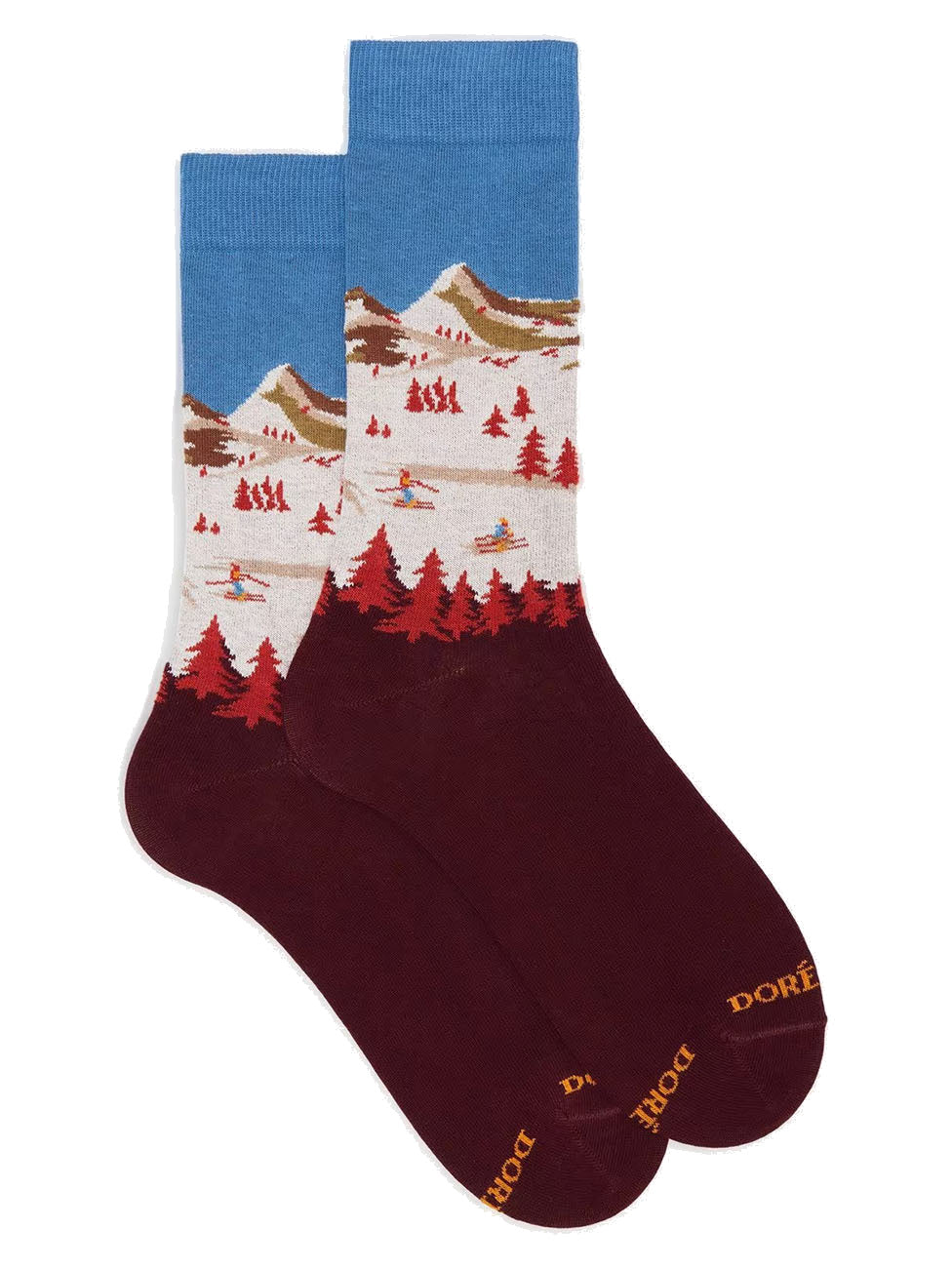 Doré Doré Men's Mountain Landscape Short Socks