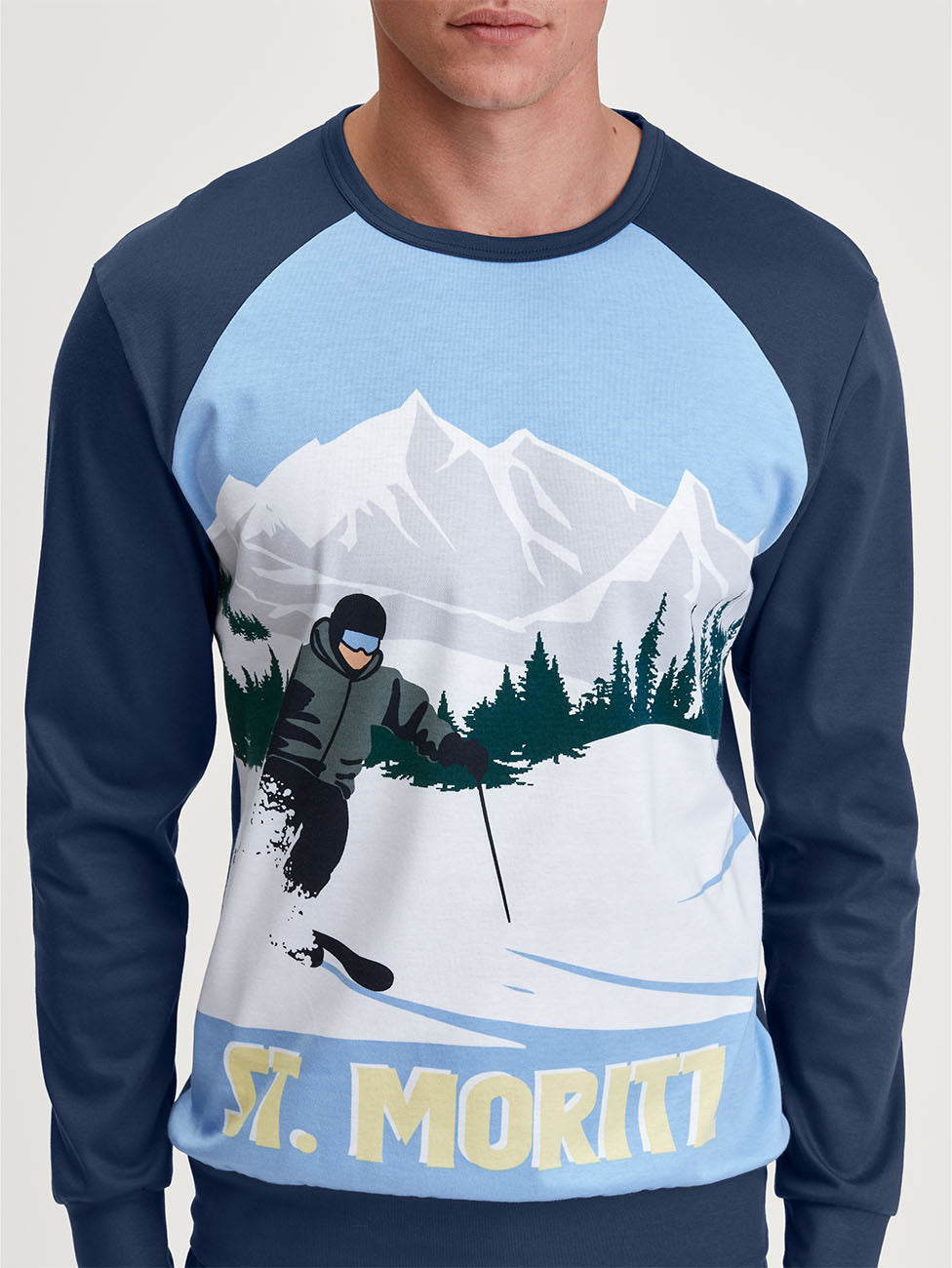 Calida Relax Ski Resort Cuffed Pyjamas