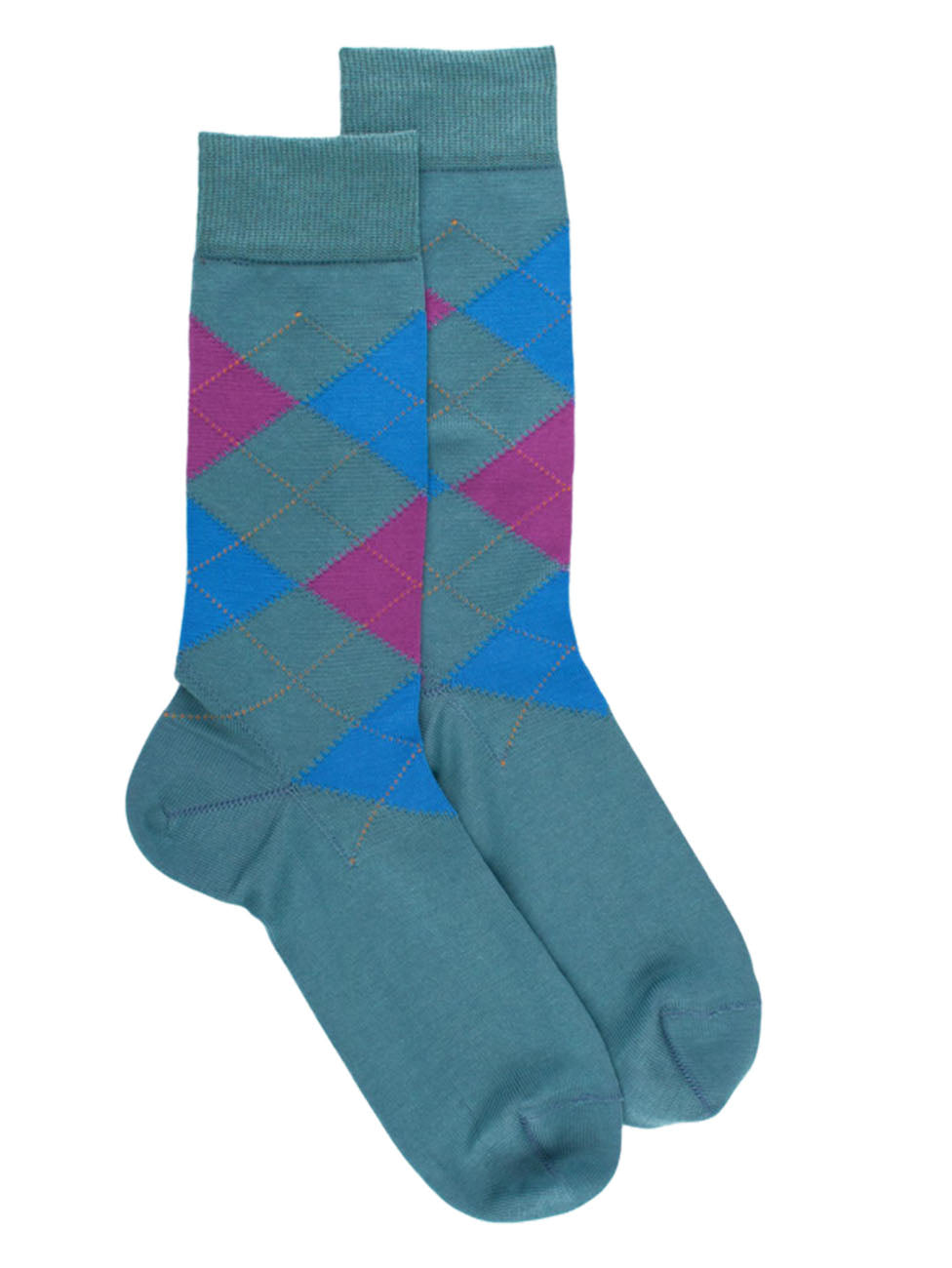 Doré Doré Men's Cotton Socks With Intarsia Patterns