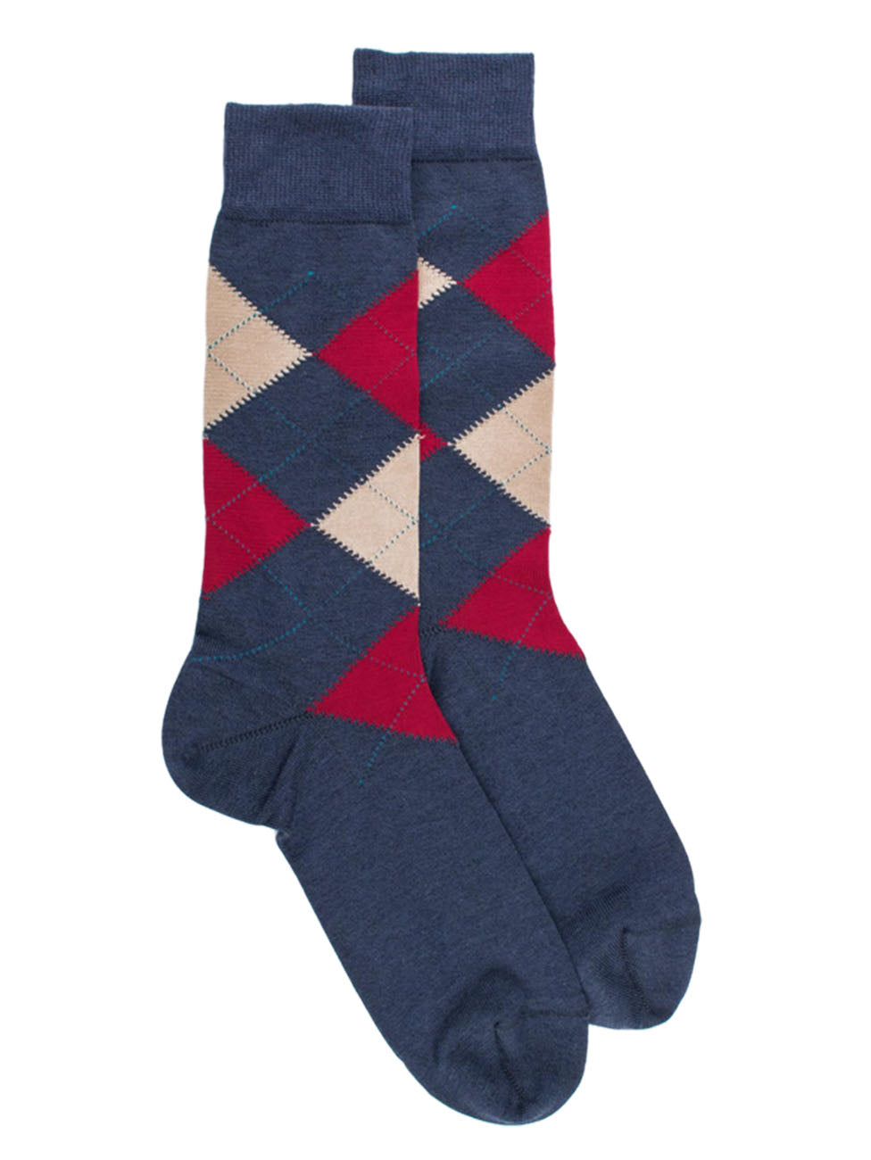 Doré Doré Men's Cotton Socks With Intarsia Patterns
