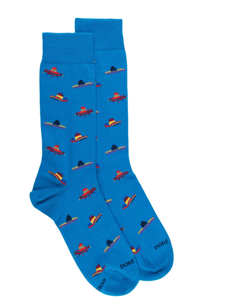 Doré Doré Men's Sombrero Patterned Cotton Socks