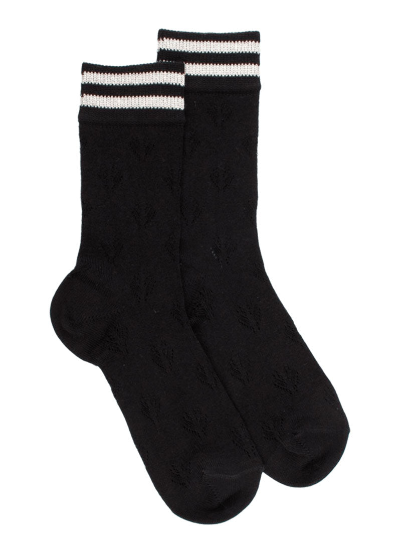 Doré Doré Women's Plain Cotton Openwork Socks