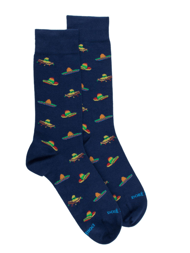 Doré Doré Men's Sombrero Patterned Cotton Socks