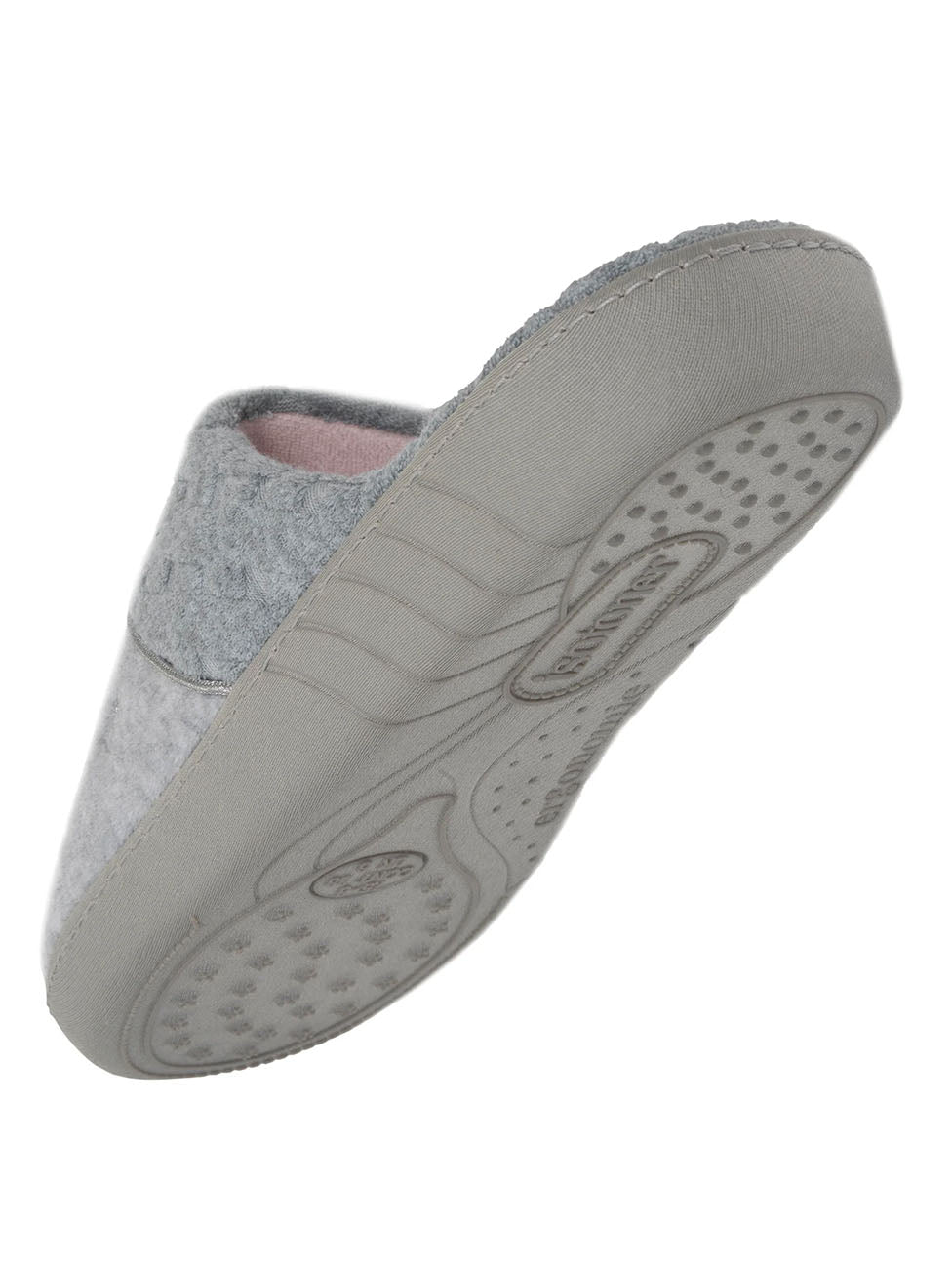 Isotoner Women's Grey Heather Felt Slippers