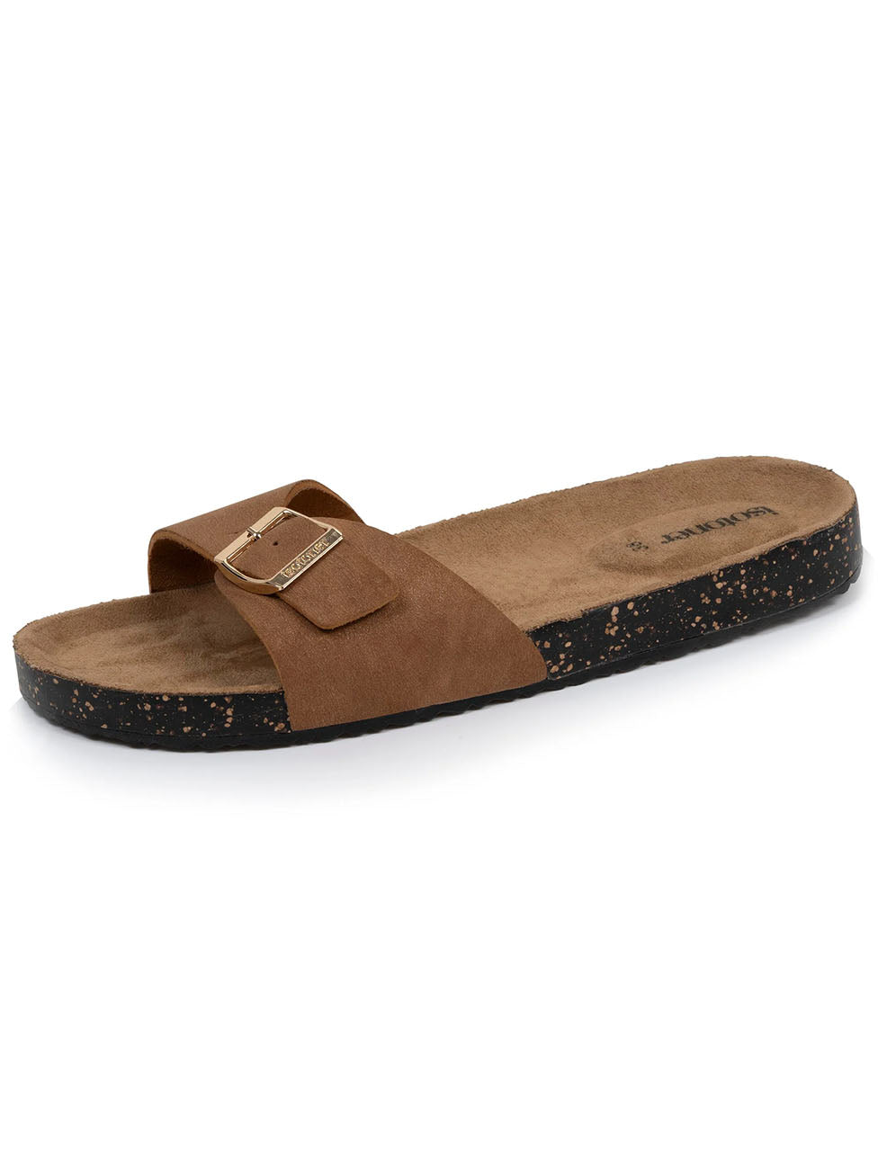Isotoner Women's Camel Single Strap Slippers