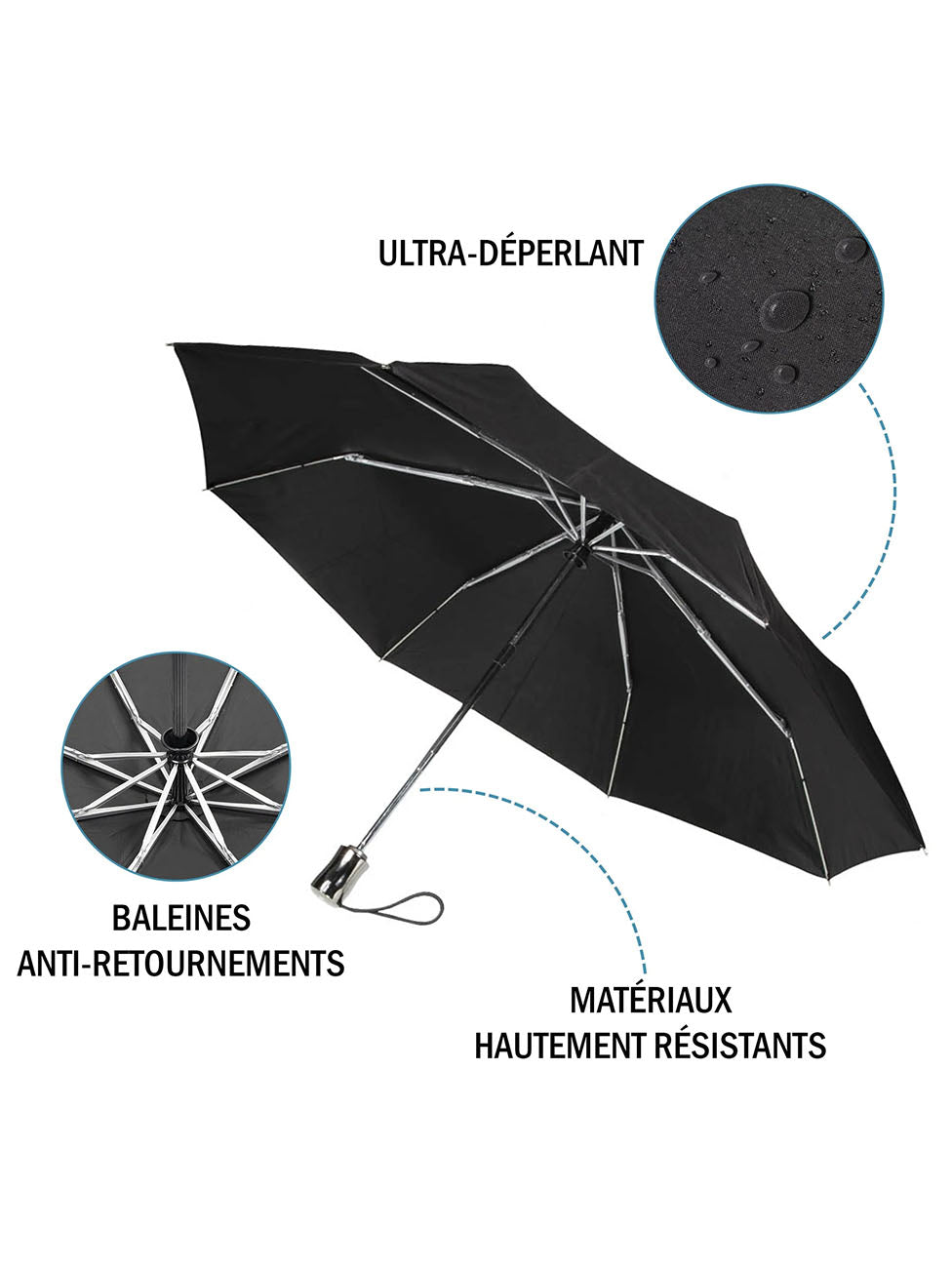 Isotoner Deluxe X-Tra Resistant Wooden Umbrella