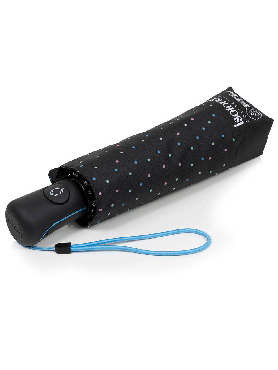 Isotoner Mini Auto Polka Dots Umbrella