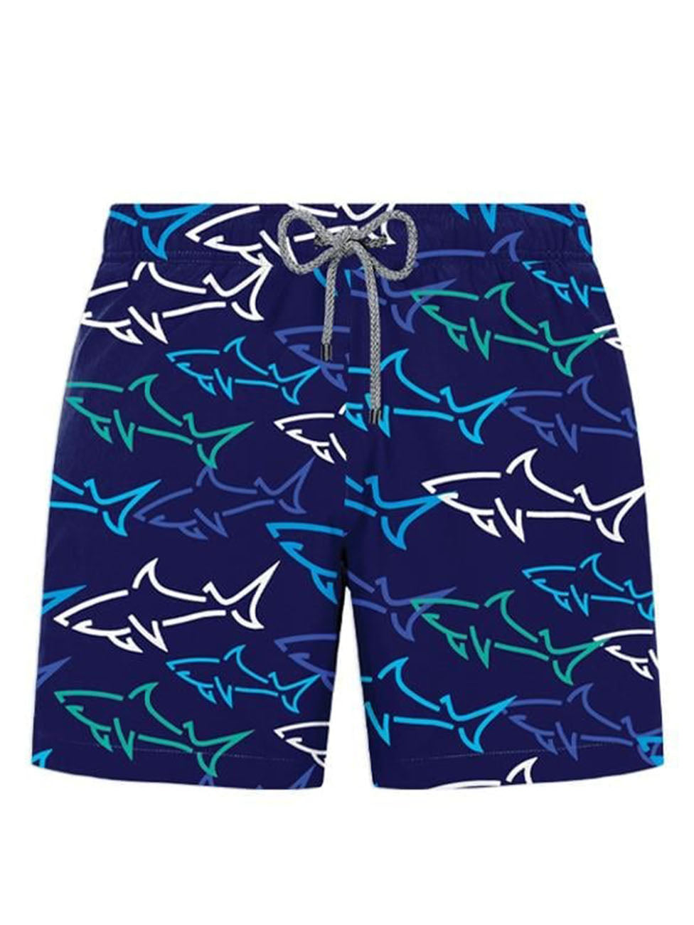 John Frank Gts All Over Printed Great Shark Swim Shorts
