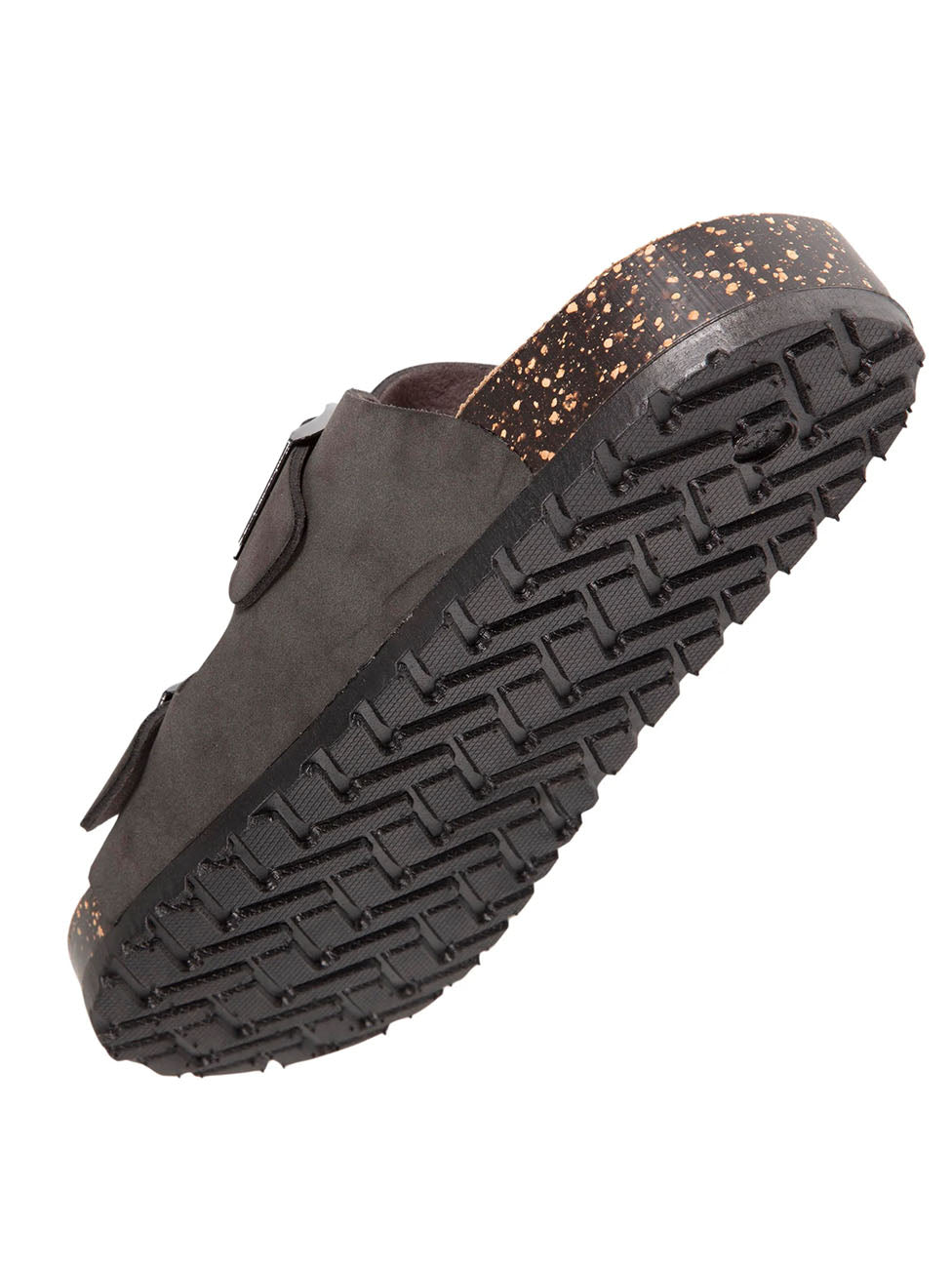 Isotoner Men's Comfort Double Buckle Grey Slippers