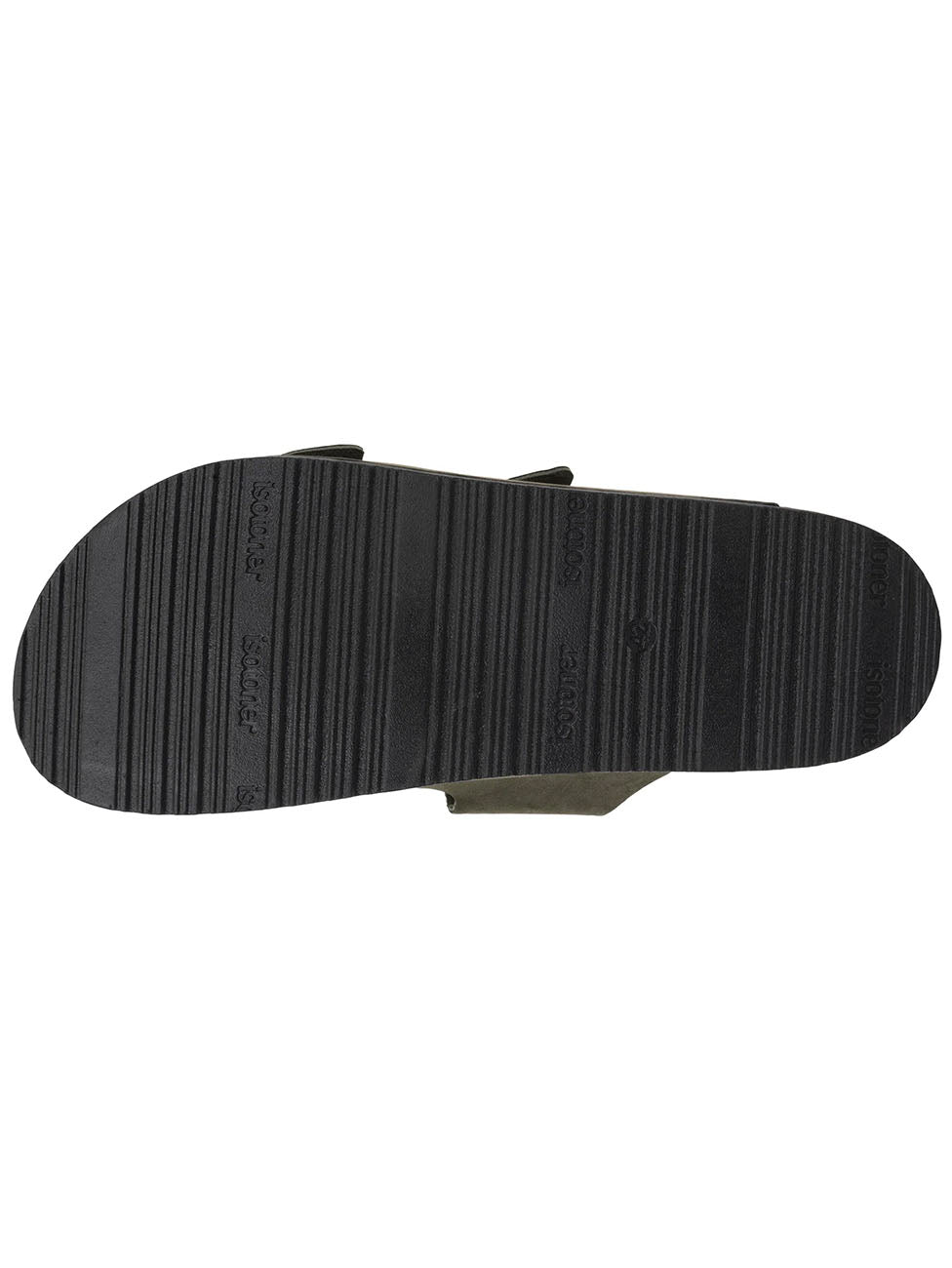 Isotoner Men's Comfort Double Buckle Khaki Slippers