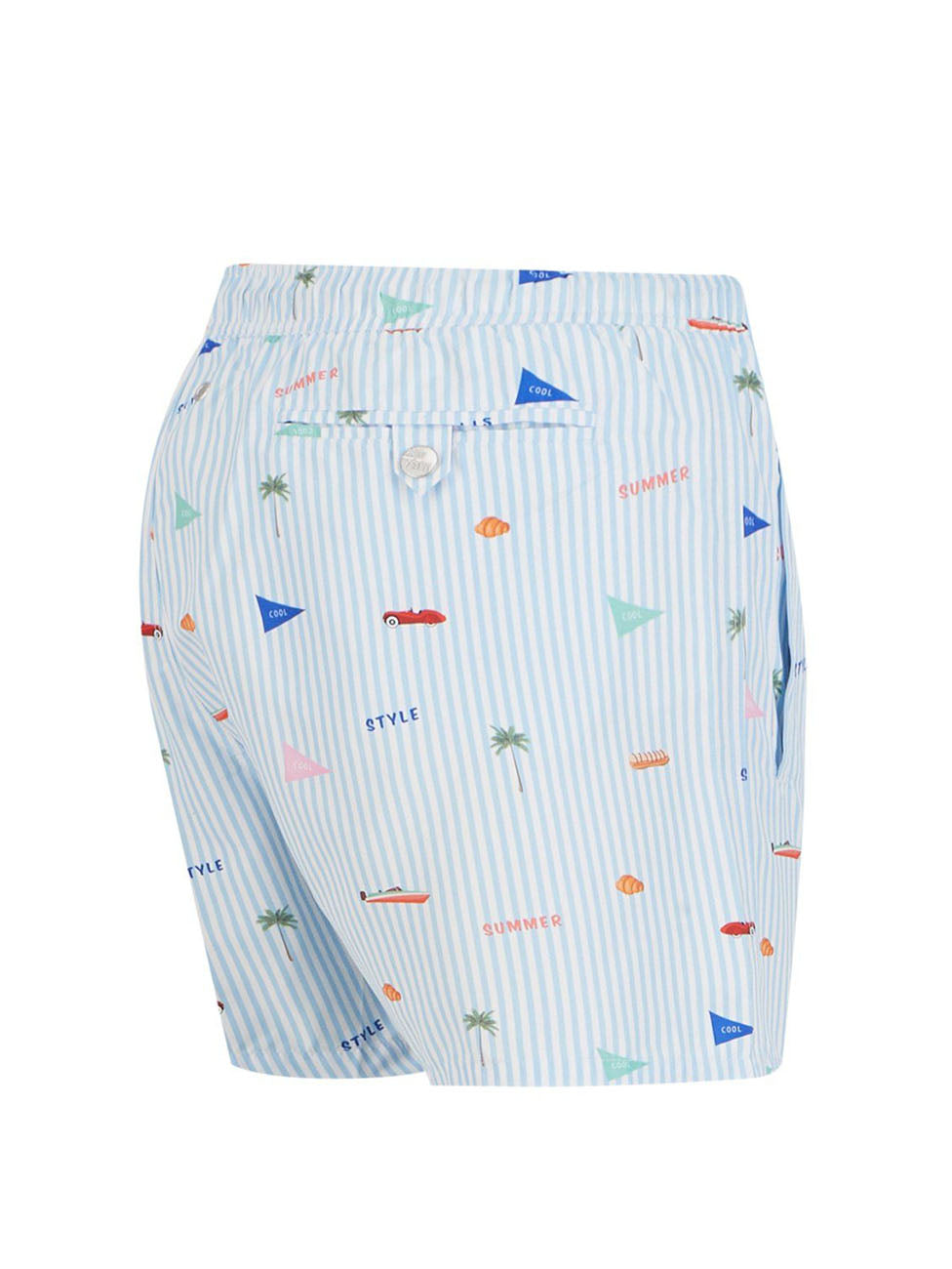 John Frank All Over Printed Swimshorts - Striped