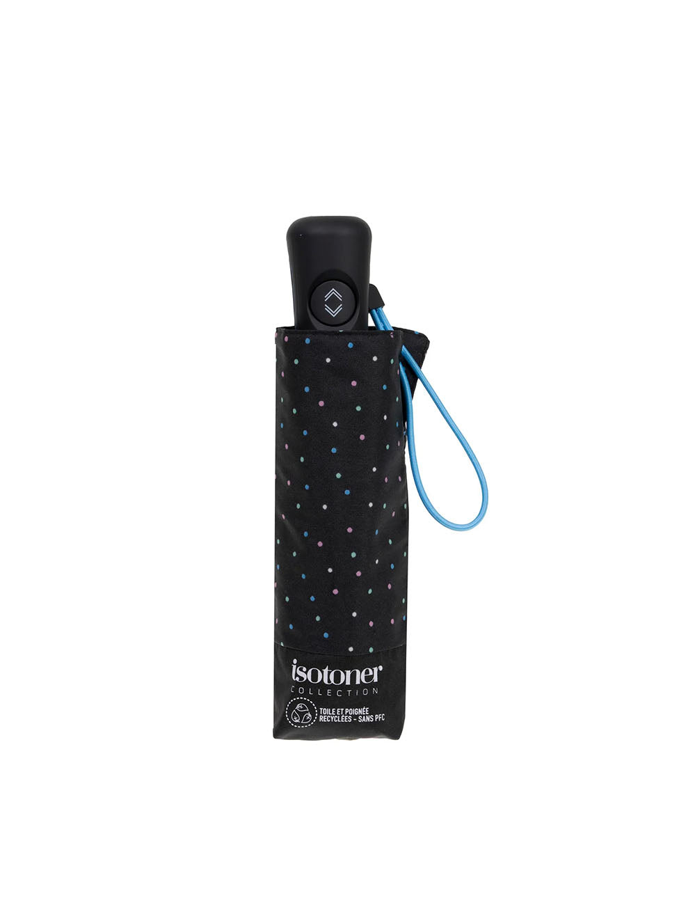 Isotoner Mini Auto Polka Dots Umbrella