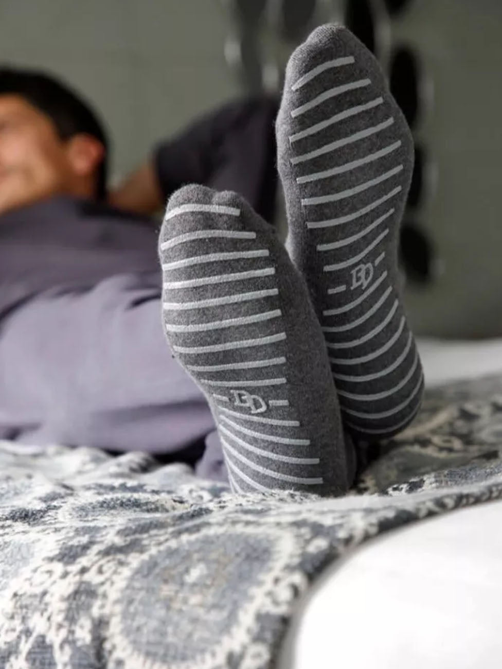 Doré Doré Men's Anti-slip Cotton Socks