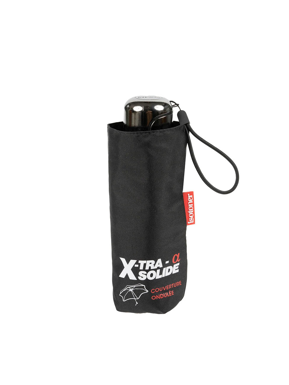 Isotoner Black X-Tra Resistant Alpha Umbrella
