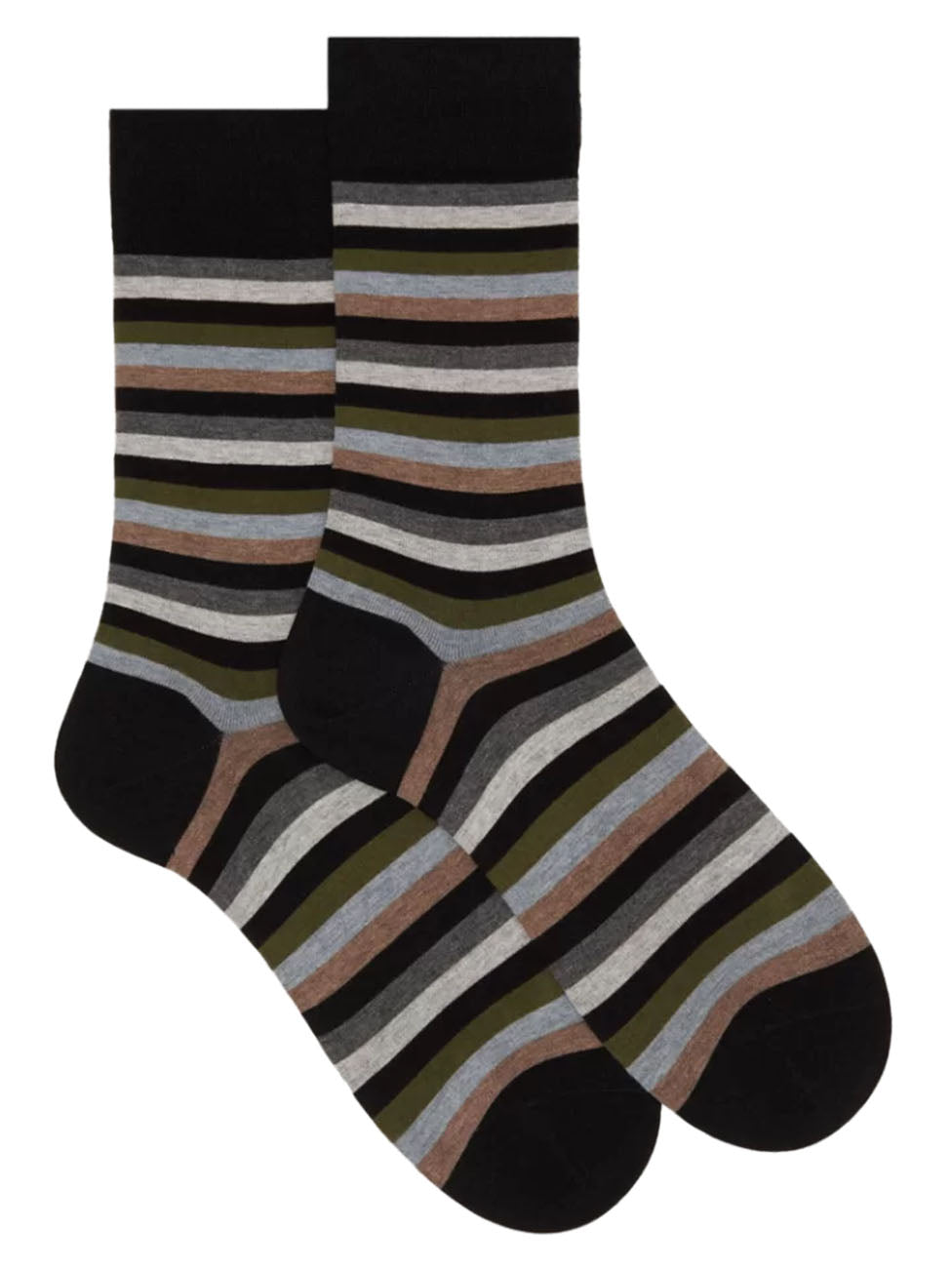 Doré Doré Even Colored Stripes Men's Socks