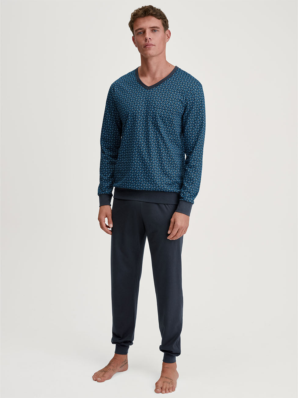 Calida Relax Imprint 2 Men Pyjamas With Cuff