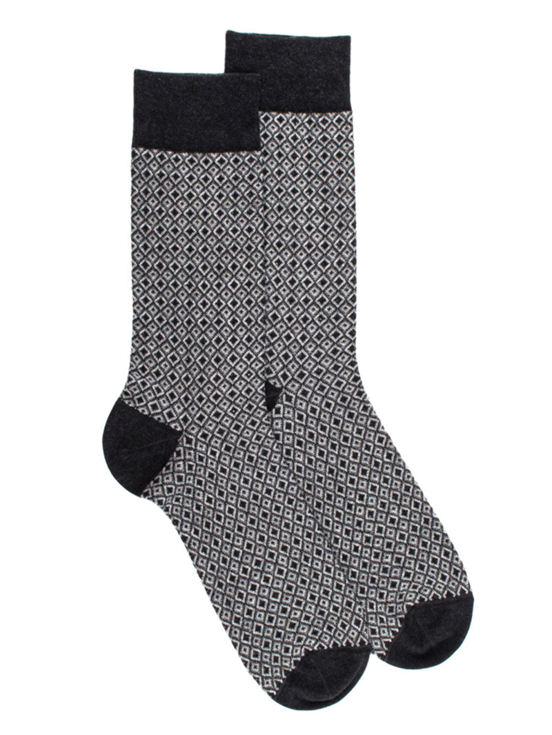 Doré Doré Homme Chaussette Co/Ea Losanges Plein Et Vide