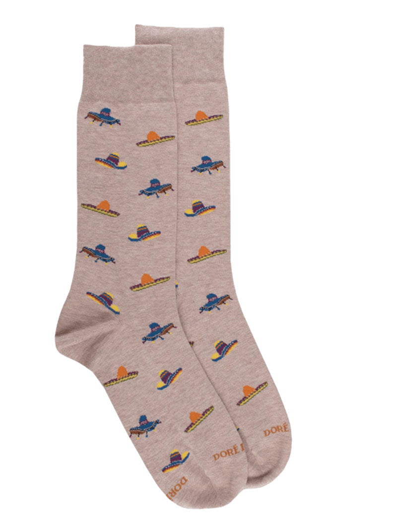 Doré Doré Men's Sombrero Patterned Cotton Socks