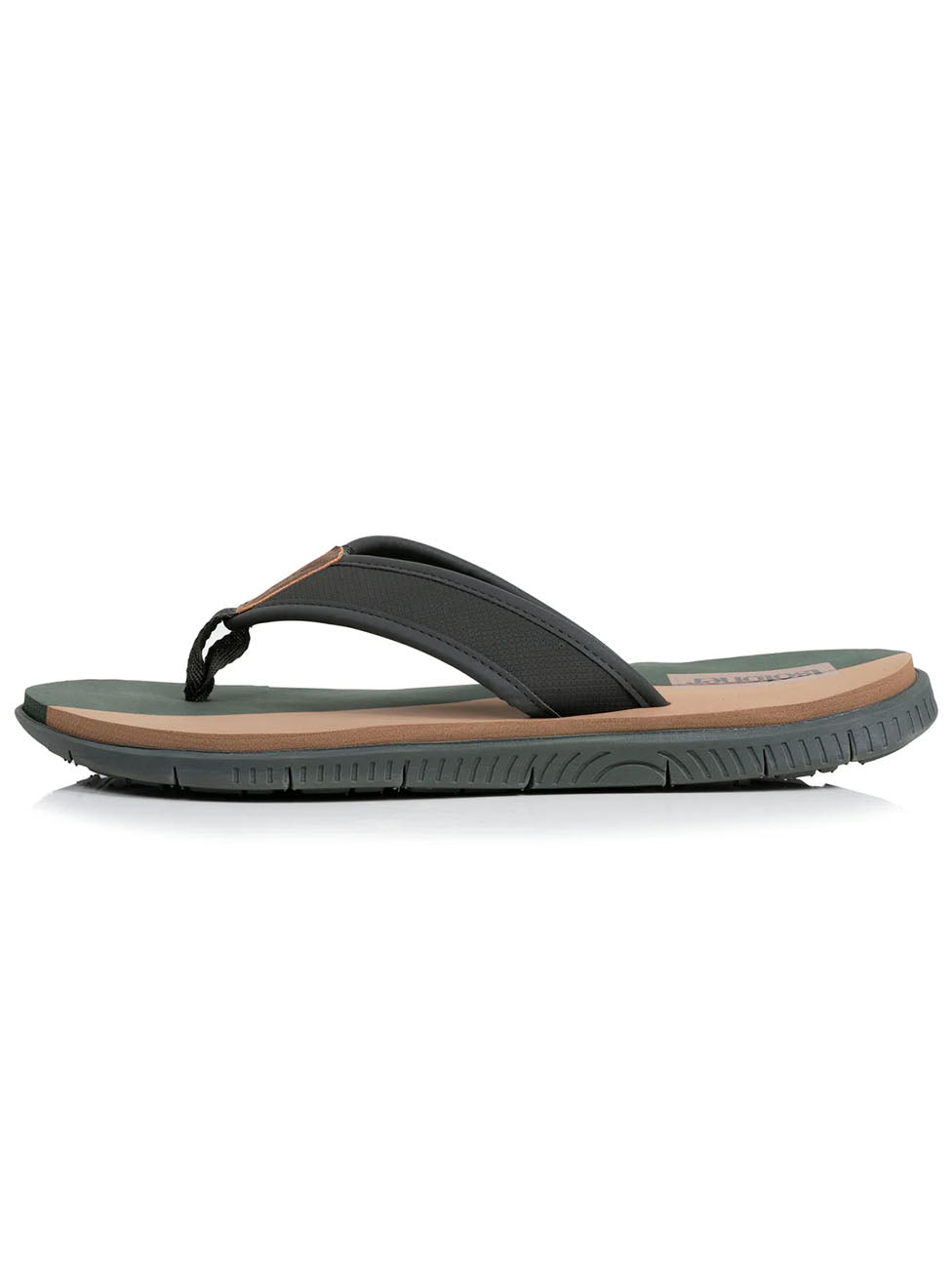 Isotoner Khaki Two-Tone Comfort Flip Flops