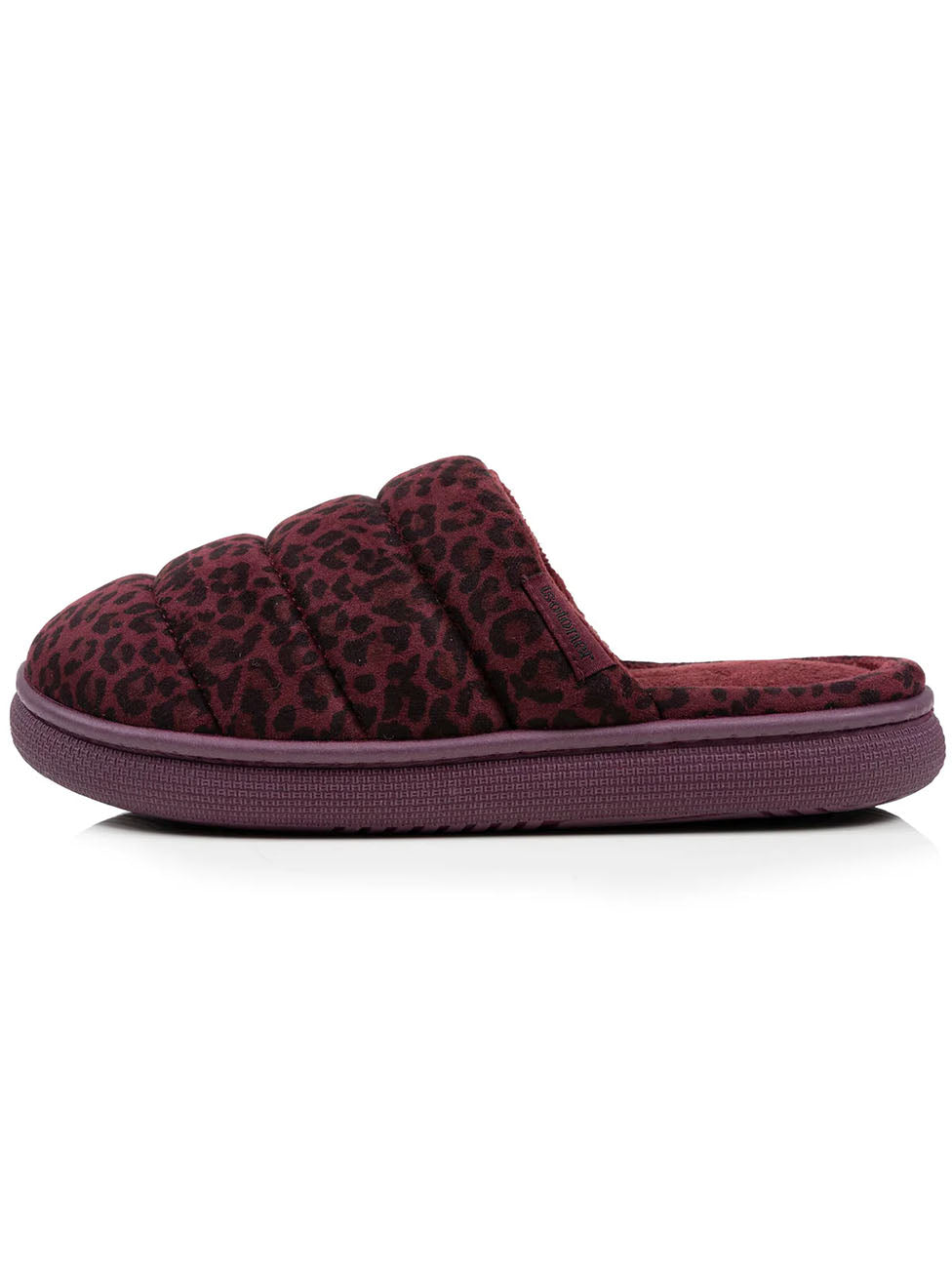 Isotoner Leopard Bordeaux Xtra Comfort Mules