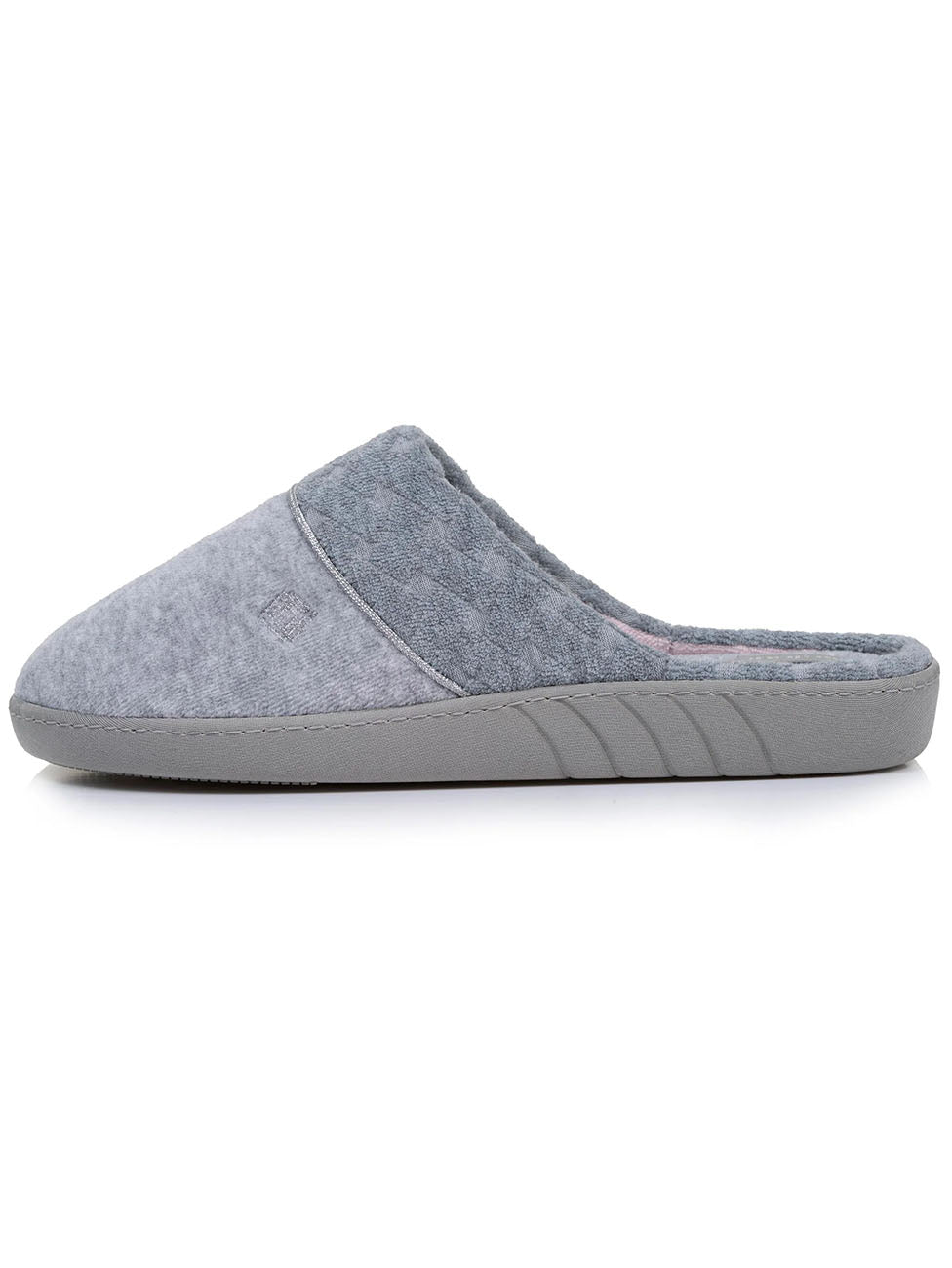 Isotoner Women's Grey Heather Felt Slippers