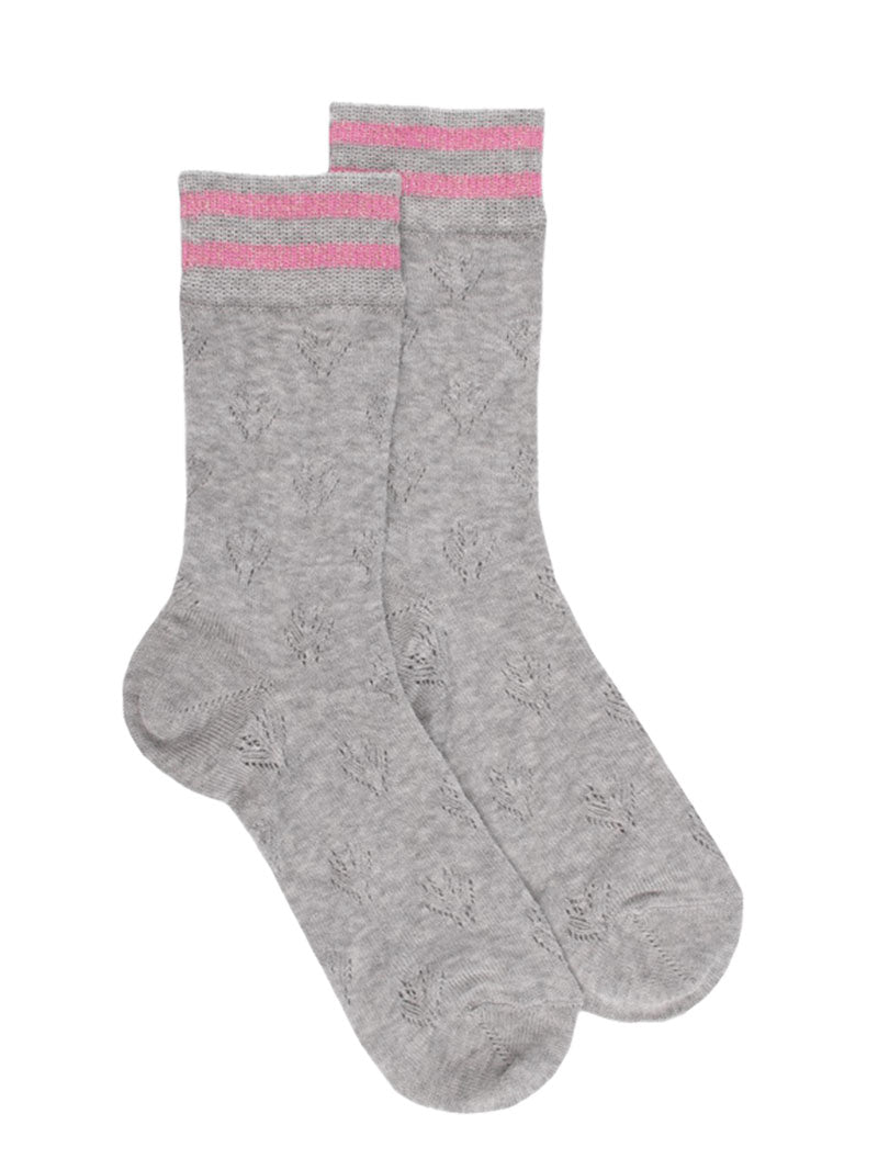 Doré Doré Women's Plain Cotton Openwork Socks