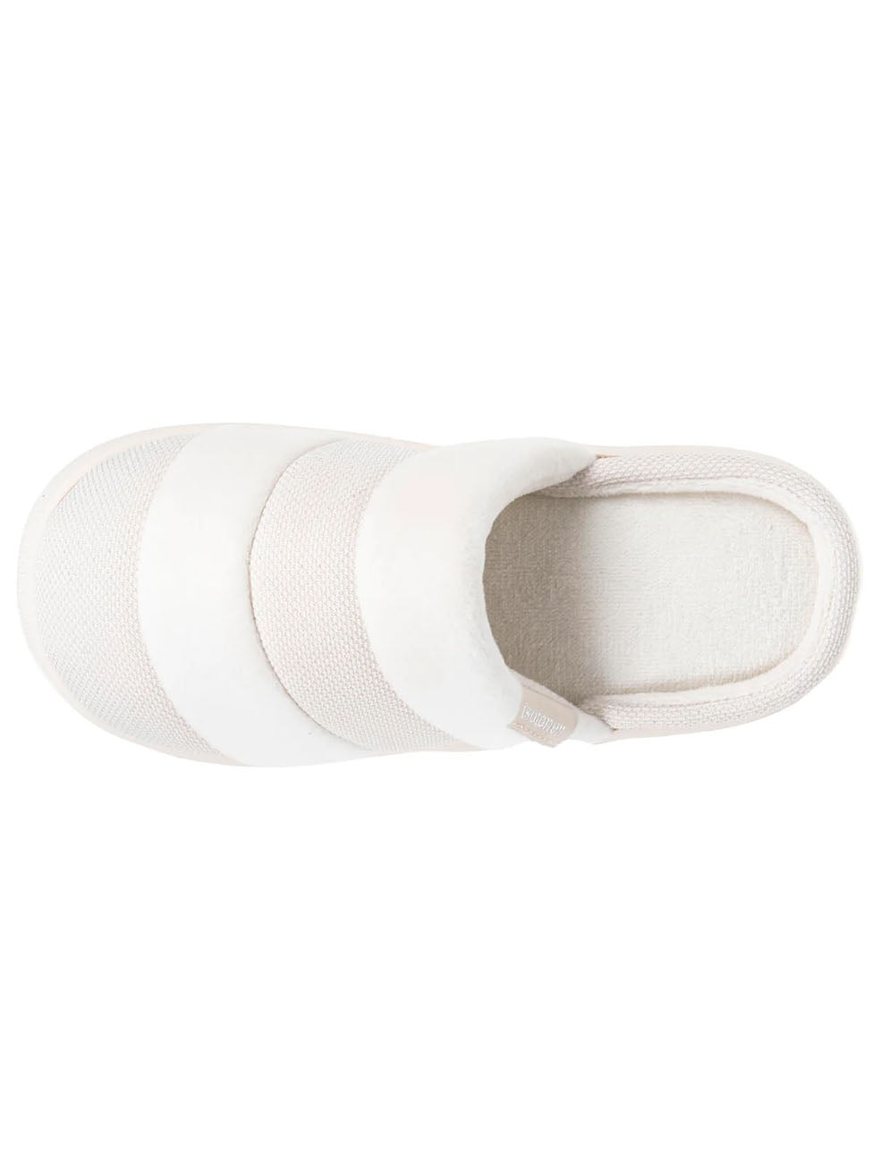 Isotoner Bloup Women's Ivory Two-Tone Mule Slippers