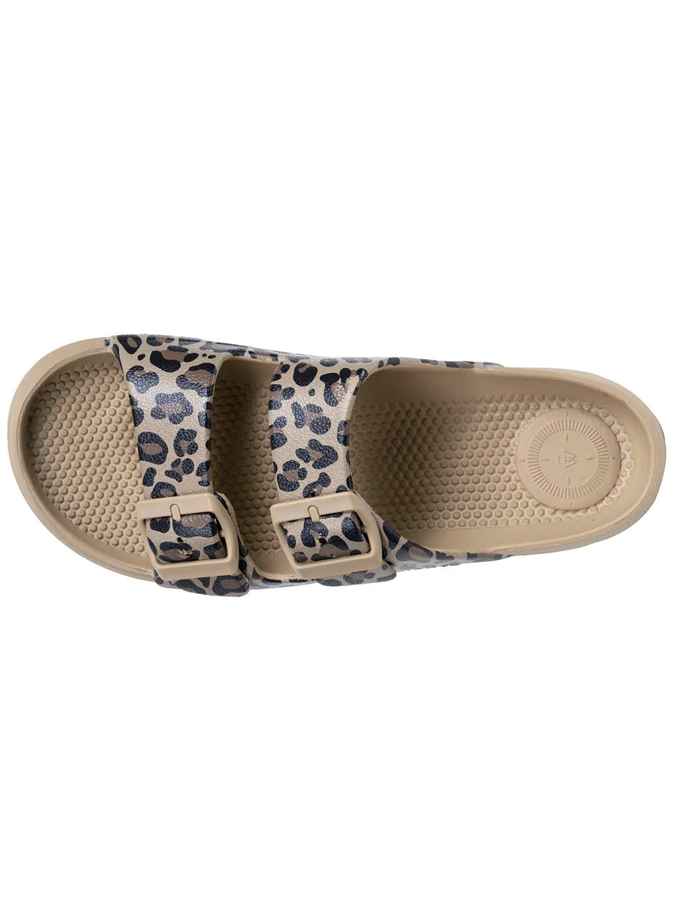 Isotoner Beige Leopard Ajustable Slippers