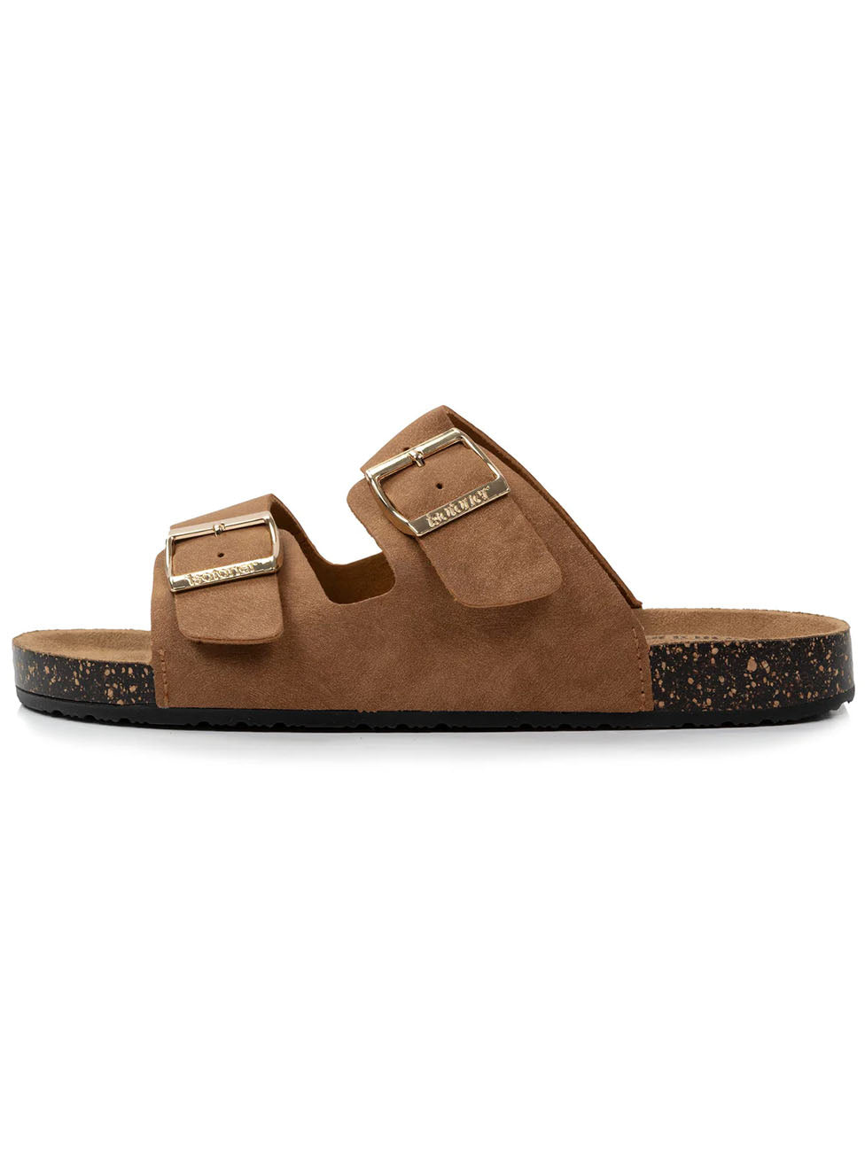 Isotoner Women's Double Strap Camel Slippers