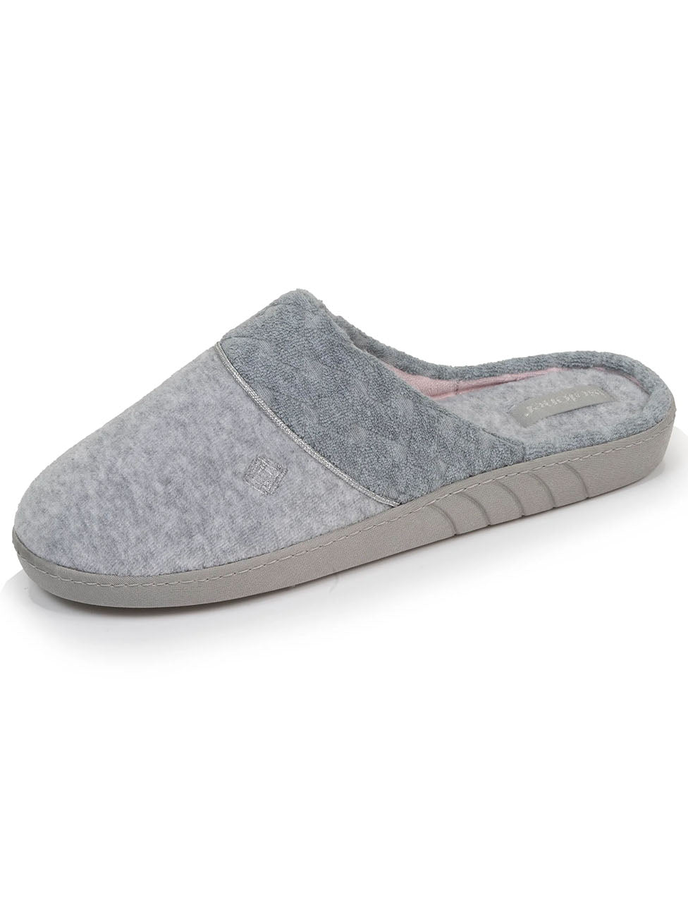 Isotoner Women's Grey Heather Felt Slippers