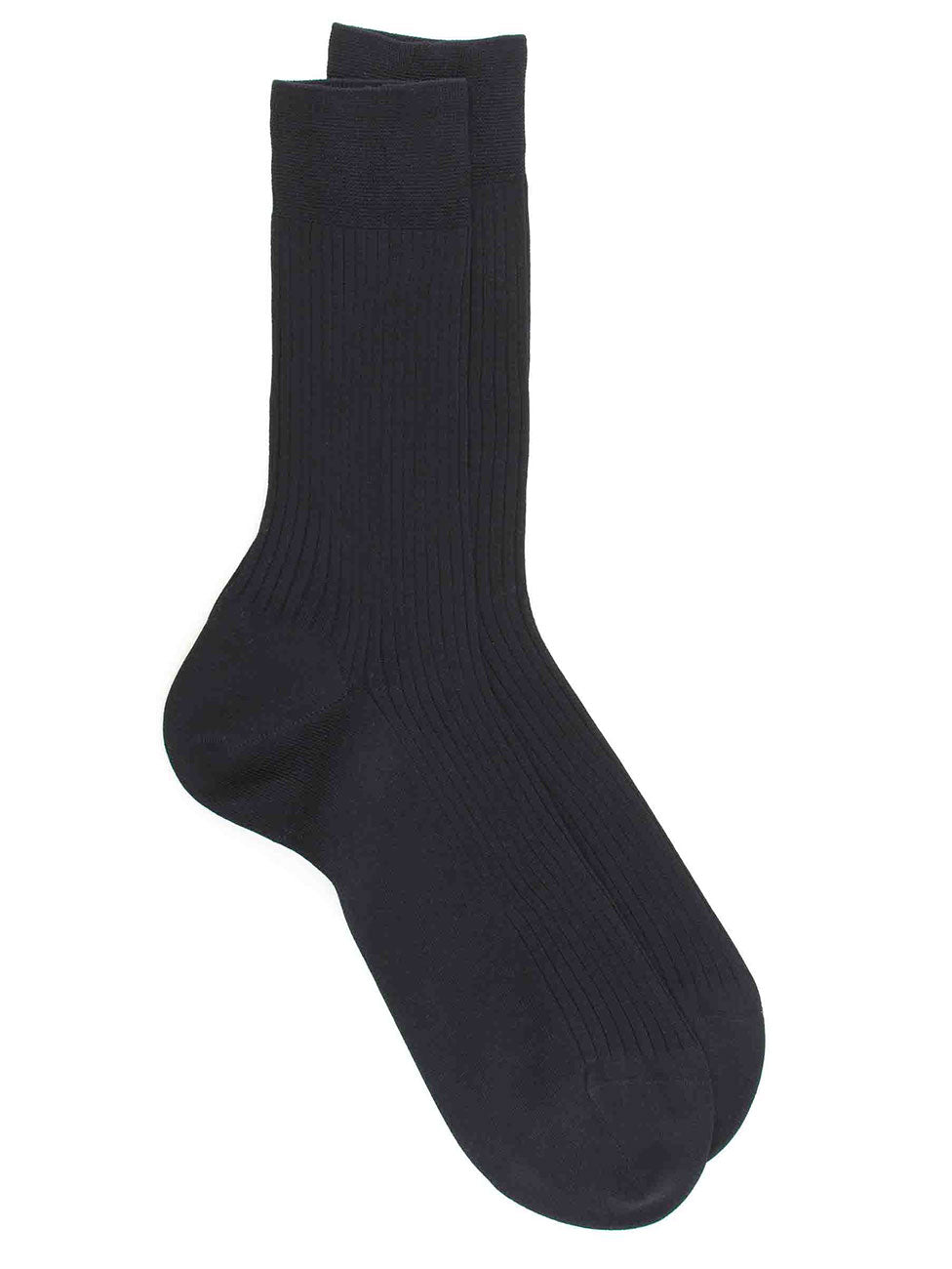 Doré Doré Men's 100% Mercerized Cotton Lisle Ribbed Socks