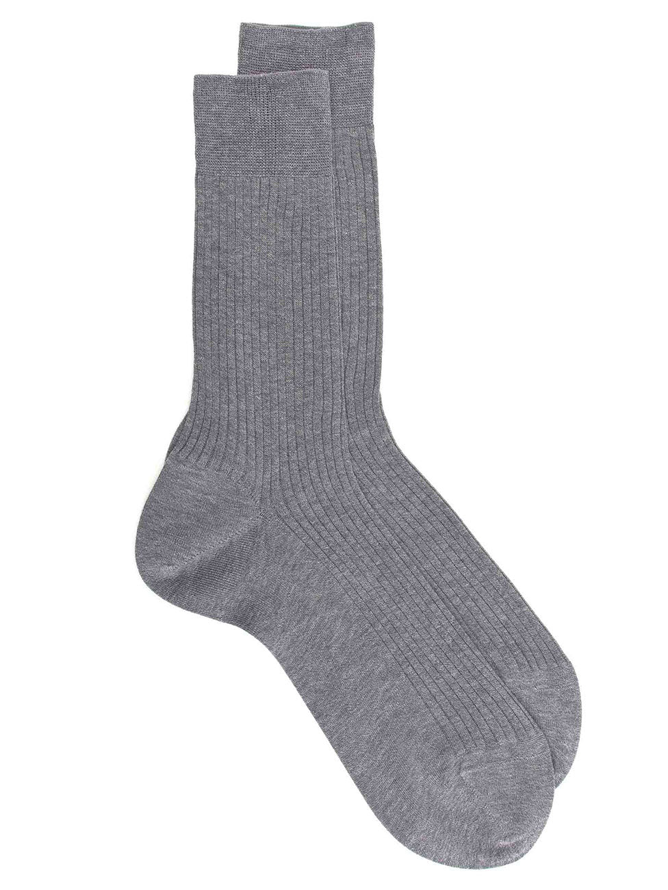 Doré Doré Men's 100% Mercerized Cotton Lisle Ribbed Socks
