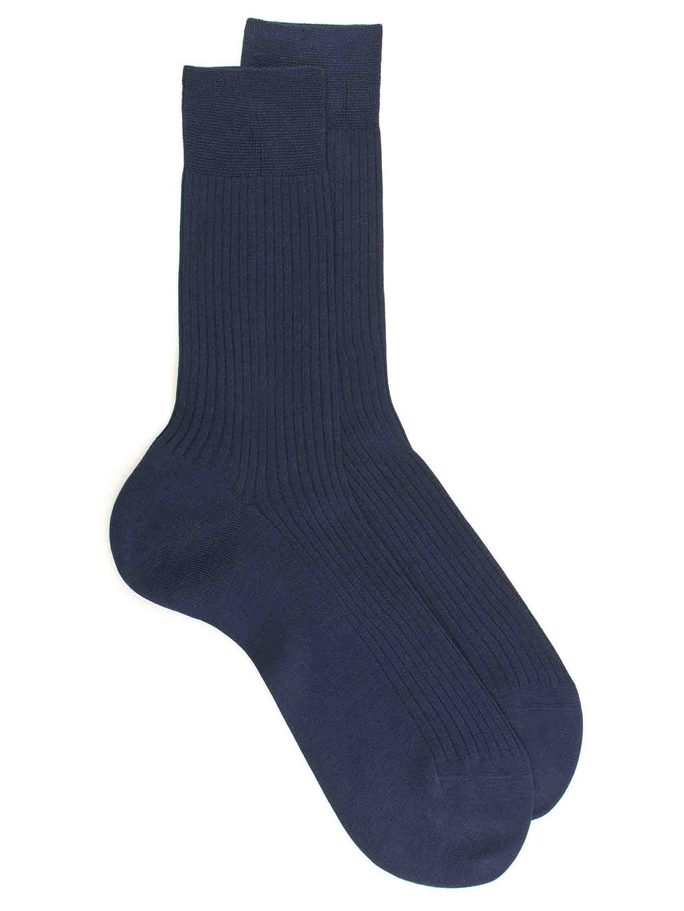 Doré Doré Men's 100% Mercerized Cotton Lisle Ribbed Socks