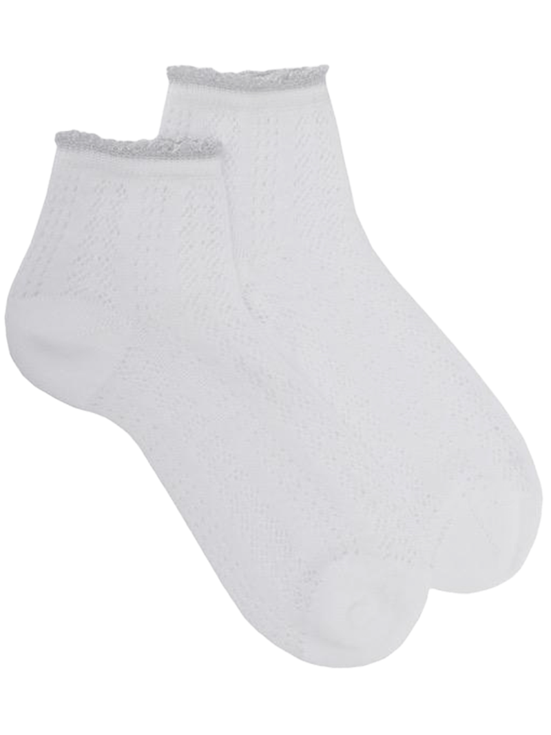 Doré Doré Women's Openwork Socks with Lurex Edge