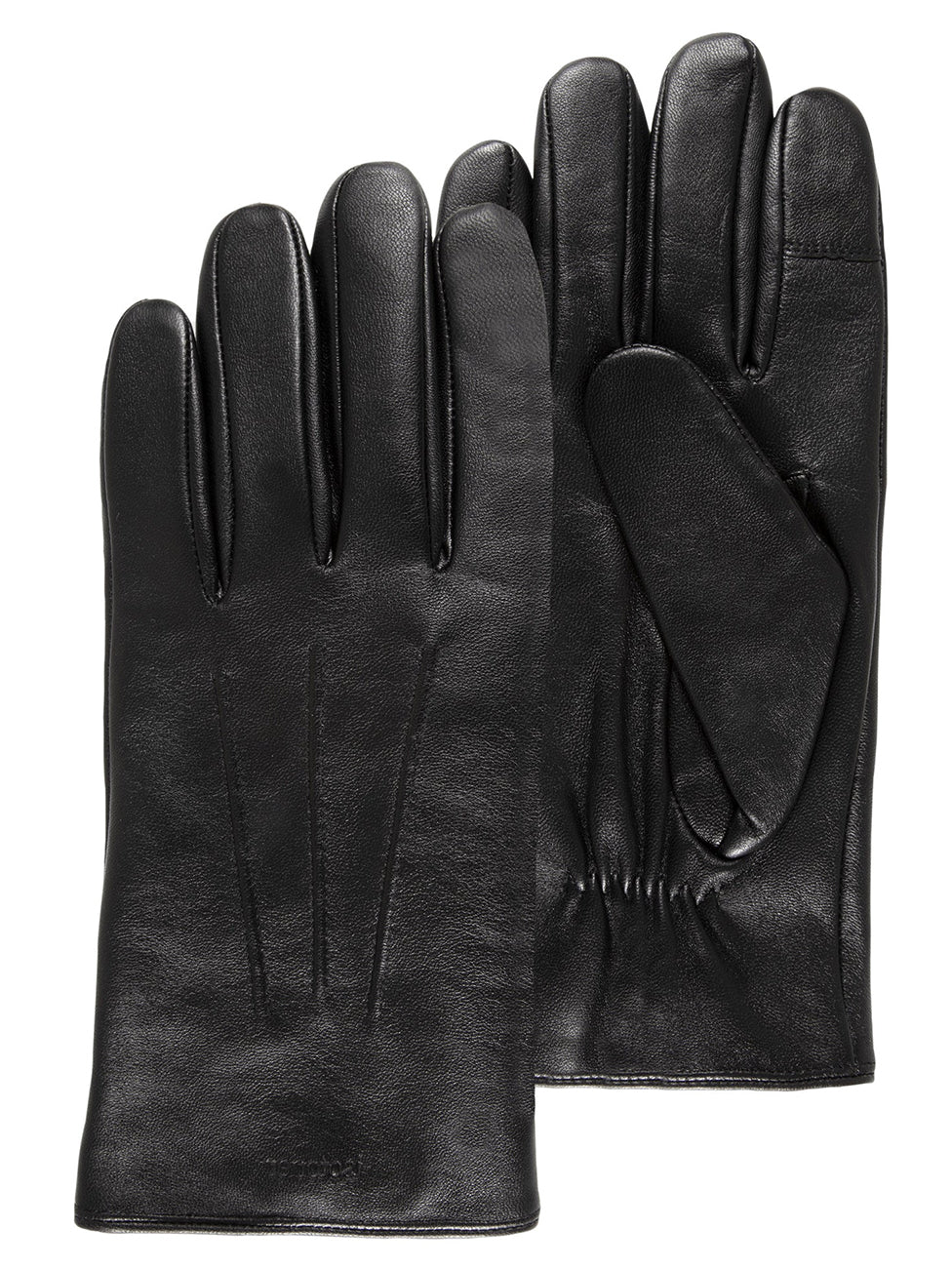Isotoner Men's Warm Lined Touchscreen Black Gloves