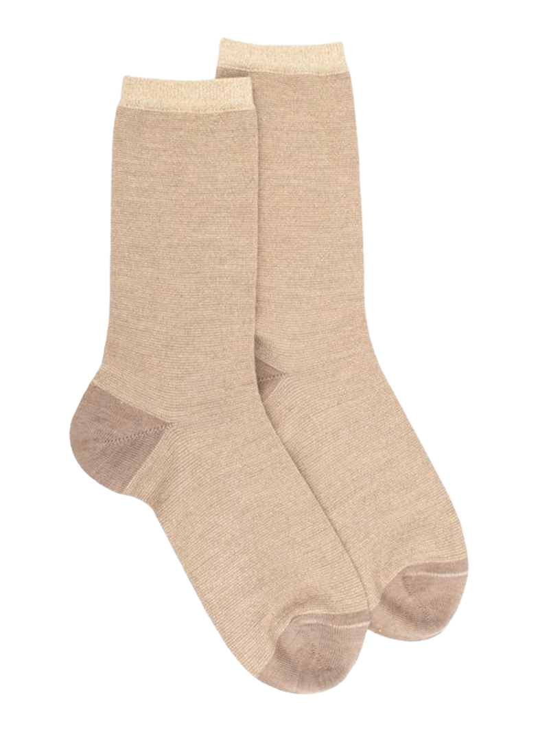 Doré Doré Women's Glitter Striped Wool Socks