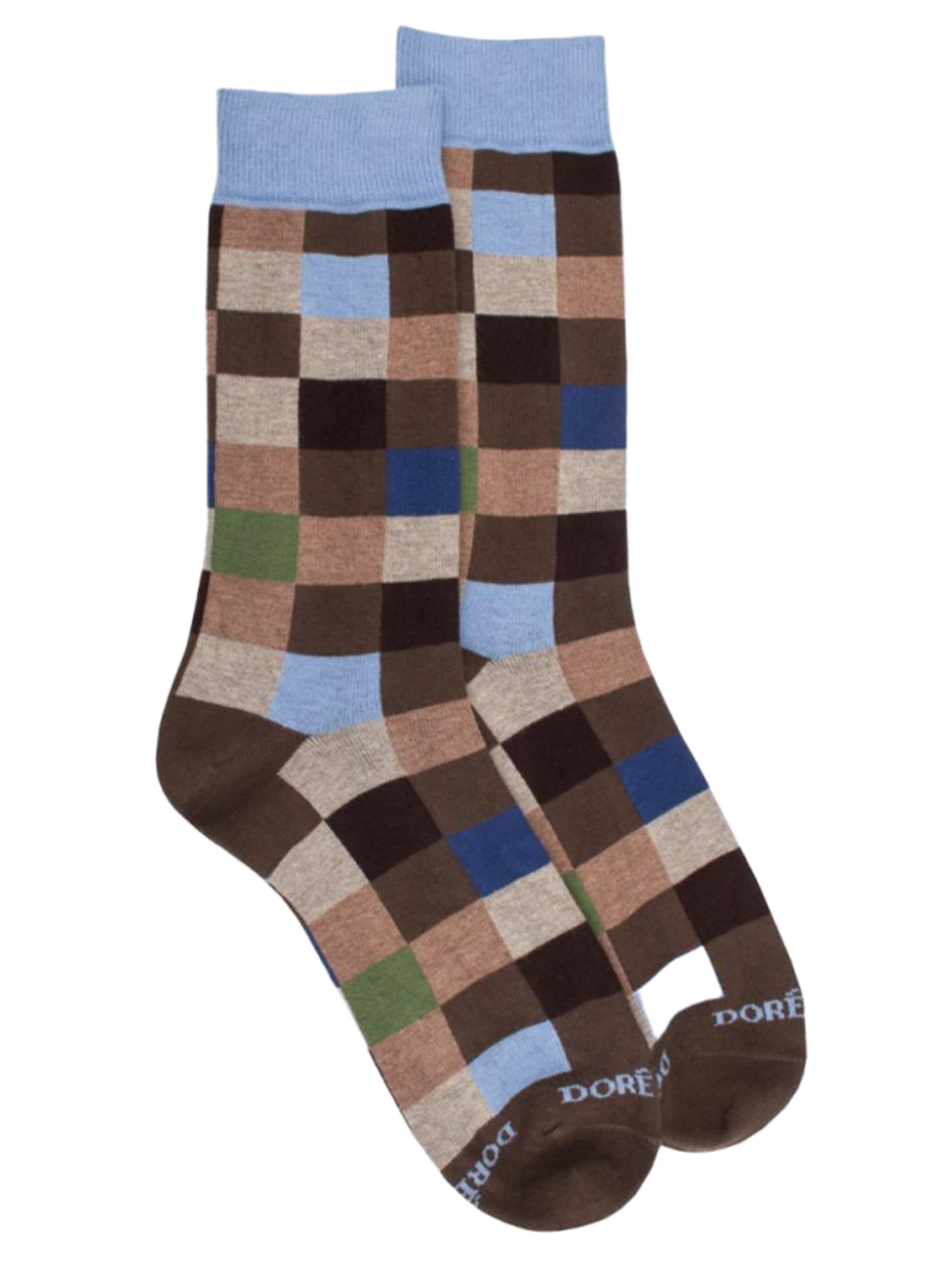 Doré Doré Men's Checkered Cotton Socks