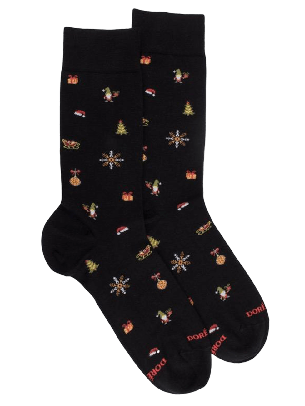 Doré Doré Men's Cotton Socks With Christmas Motif 