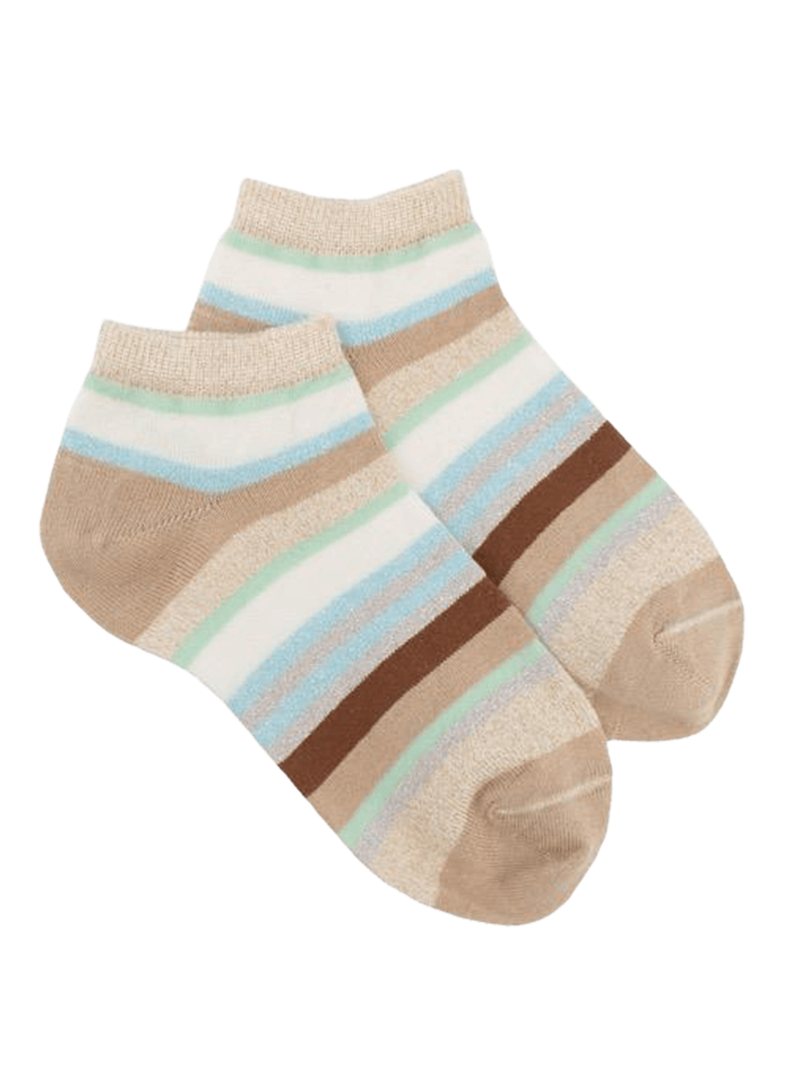 Doré Doré Stripes Mercerised Cotton Ankle Socks