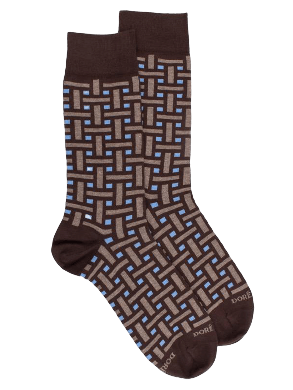 Doré Doré Men's Geometric Patterned Cotton Socks 