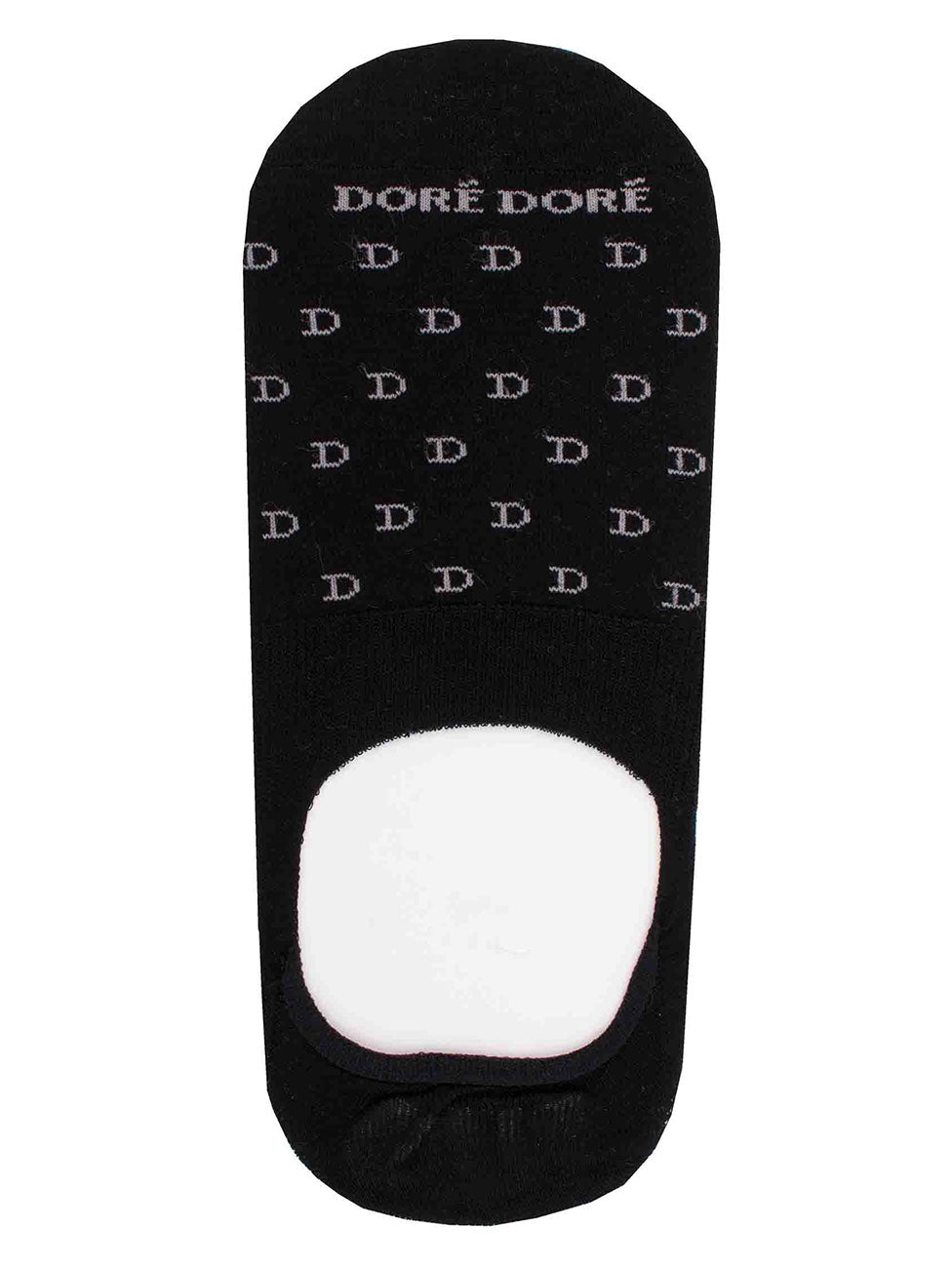 Doré Doré Lisle No-Show Men Socks with "DD" Pattern