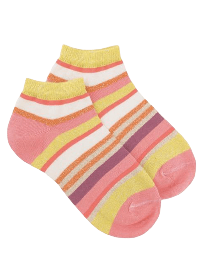 Doré Doré Stripes Mercerised Cotton Ankle Socks