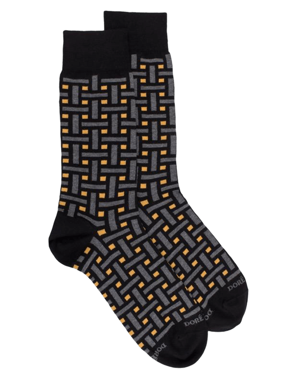 Doré Doré Men's Geometric Patterned Cotton Socks 