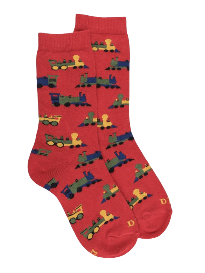 Doré Doré Soft Cotton Children's Socks With Train Motifs